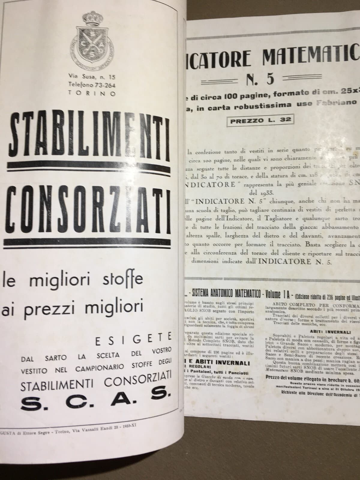Moda, Eleganza, Abbigliamento, Sartoria, Tessuti: Rivista Snob Pubblicitaria, 1933