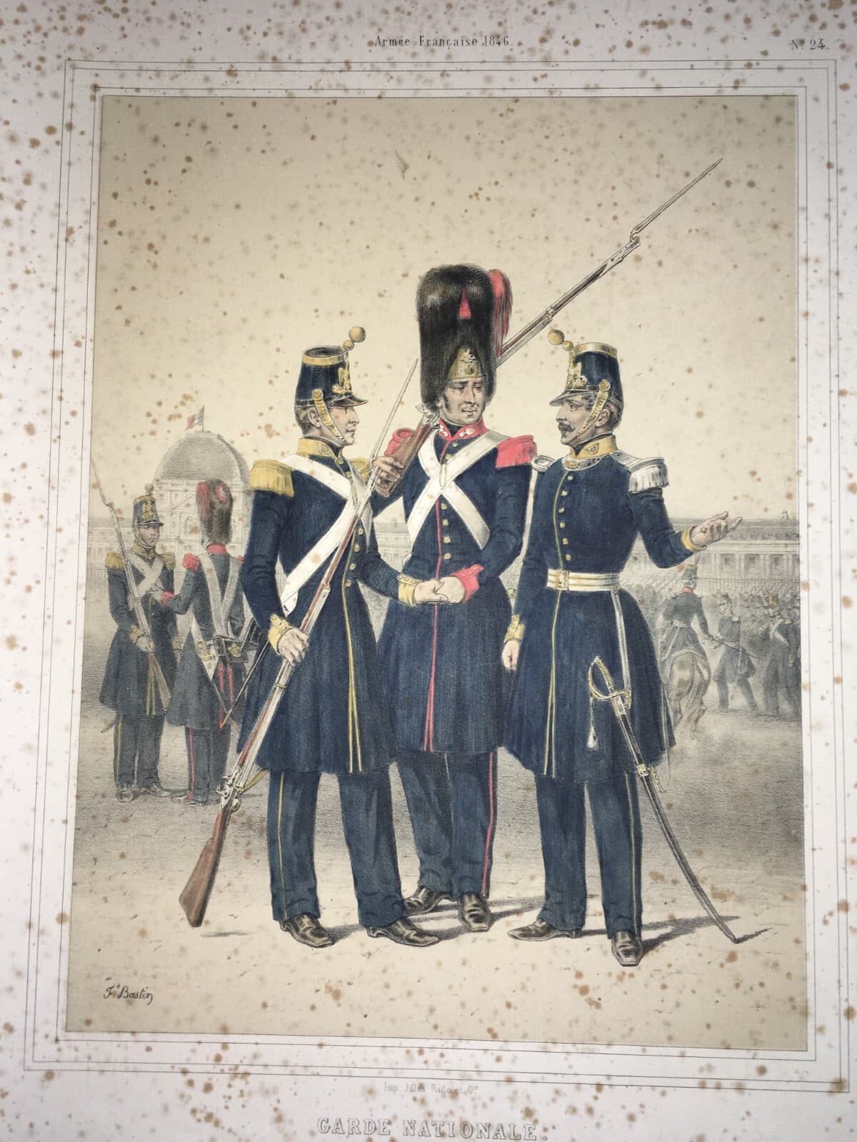 Francia: Armata Francese, Soldati Della Guardia Nazionale Nel Dipartimento Della Senna