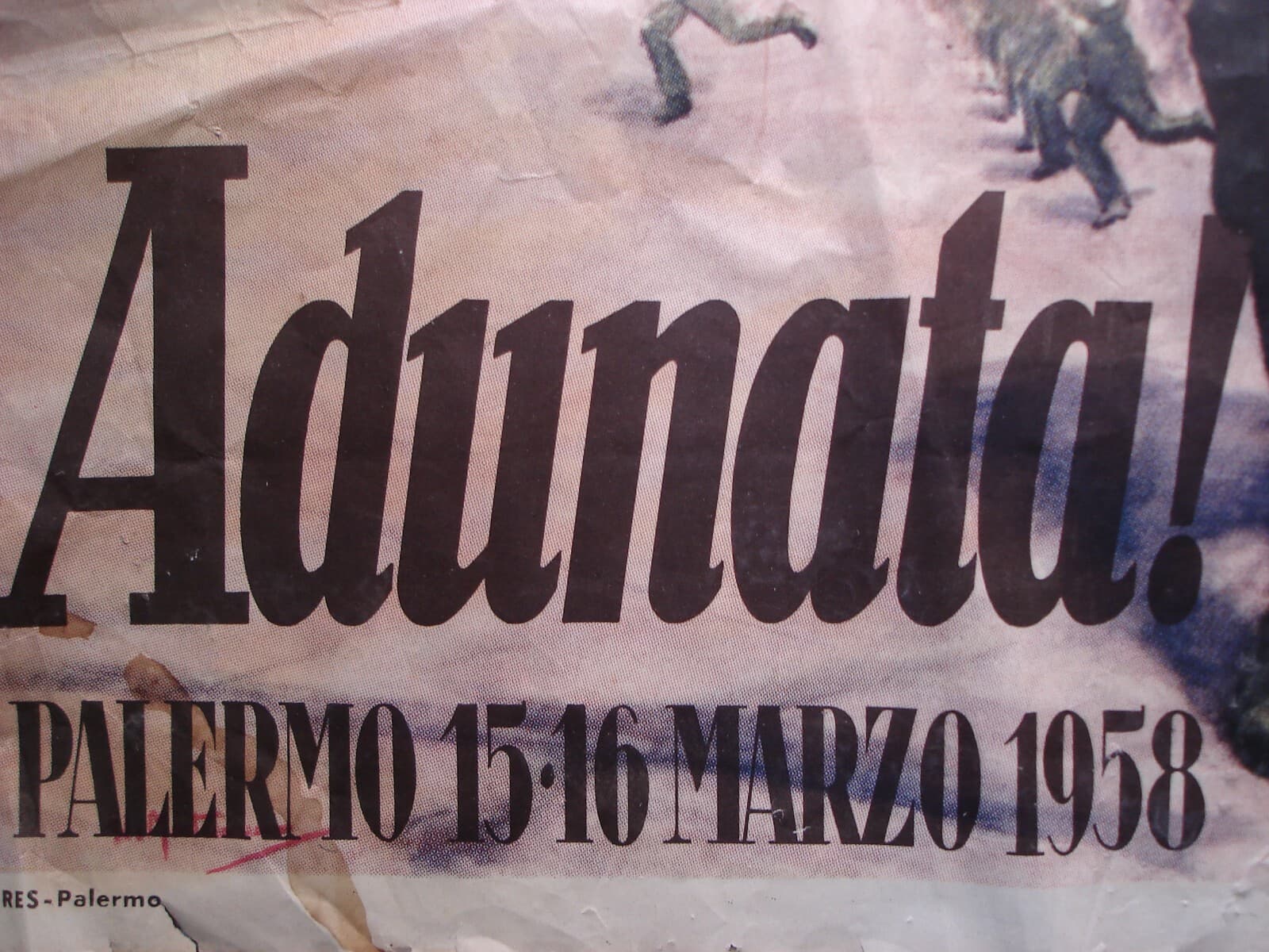 Militaria: Bersaglieri Adunata Di Palermo, Sicilia. Manifesto Pubblicitario, 1958