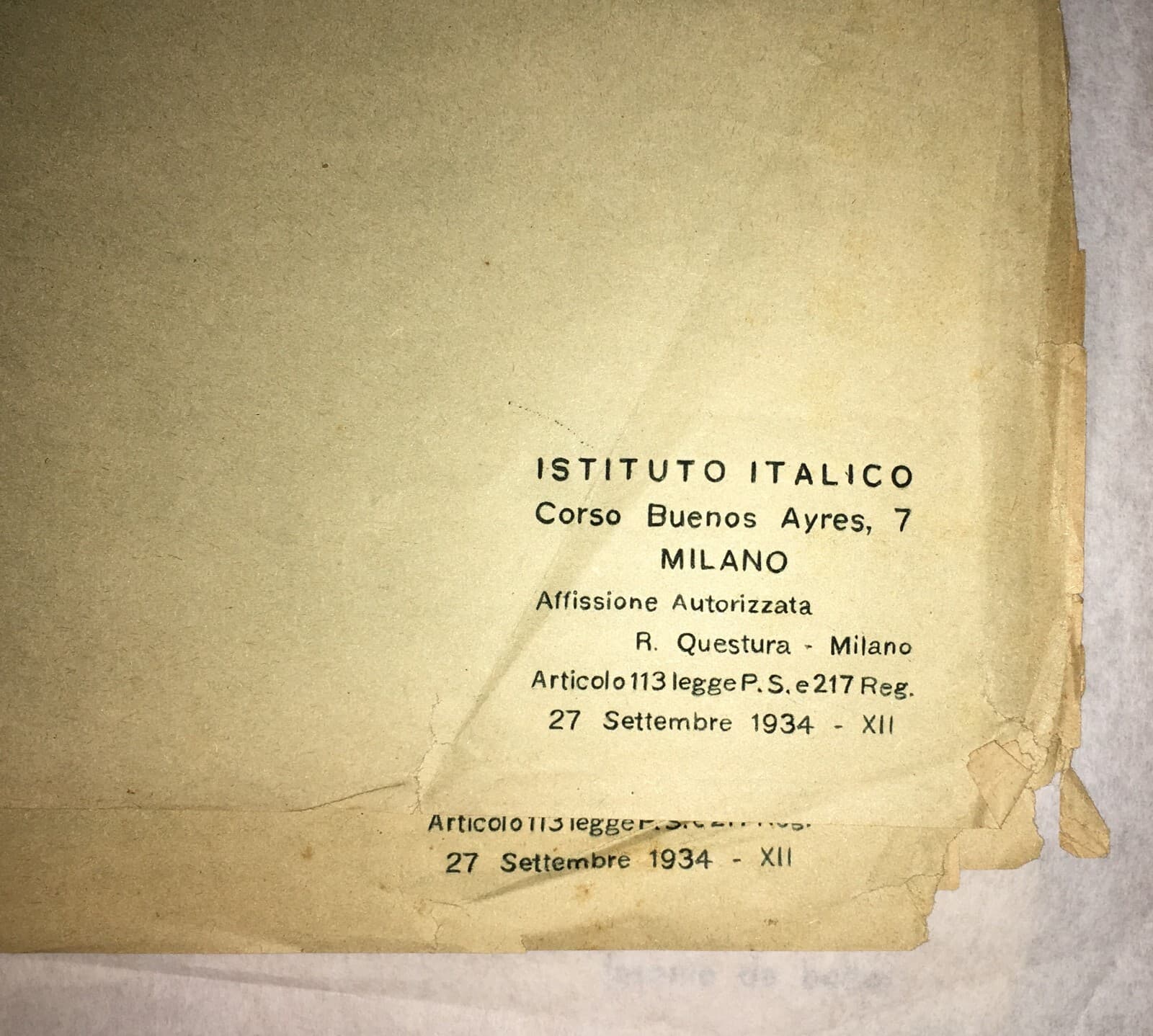 Manifesto Da Collezione: Mussolini, Grande Ritratto, Istituto Italico