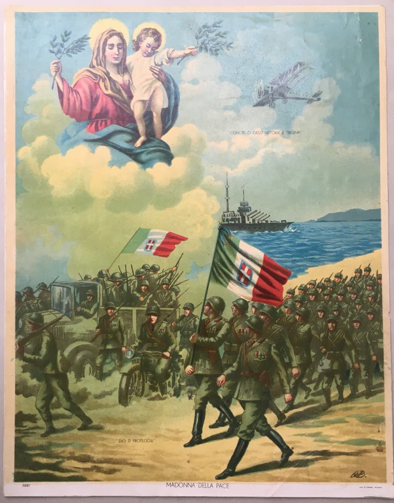 Madonna Della Pace: Militaria Della Grande Guerra Con Soldati E Simboli Patriottici