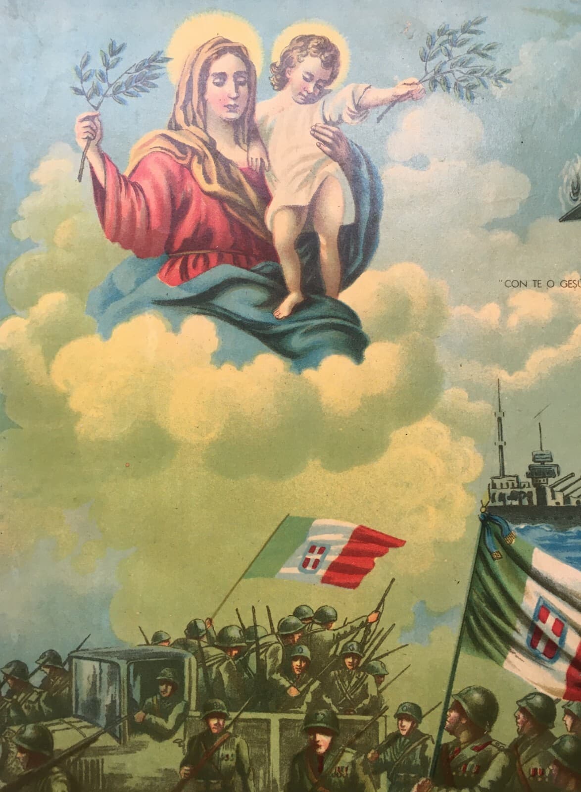 Madonna Della Pace: Militaria Della Grande Guerra Con Soldati E Simboli Patriottici