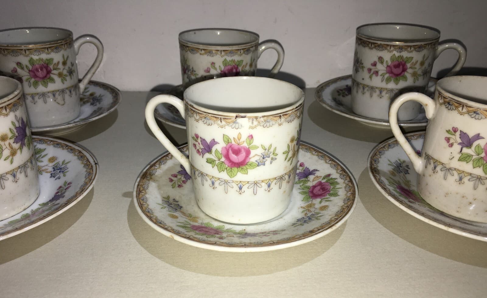 Servizio Da Caffè Royal Porzelan Con Decoro Floreale, Metà '900