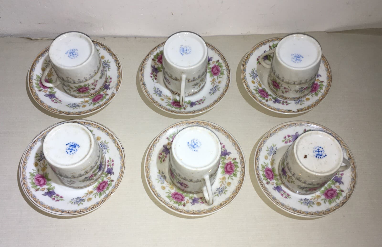 Servizio Da Caffè Royal Porzelan Con Decoro Floreale, Metà '900