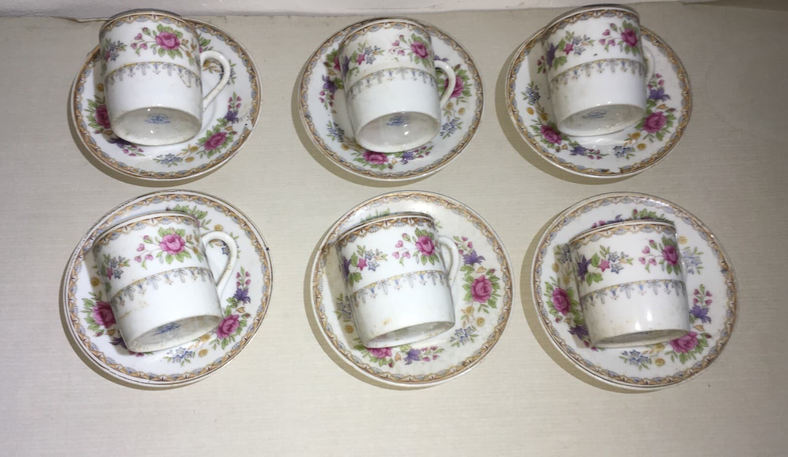 Servizio Da Caffè Royal Porzelan Con Decoro Floreale, Metà '900