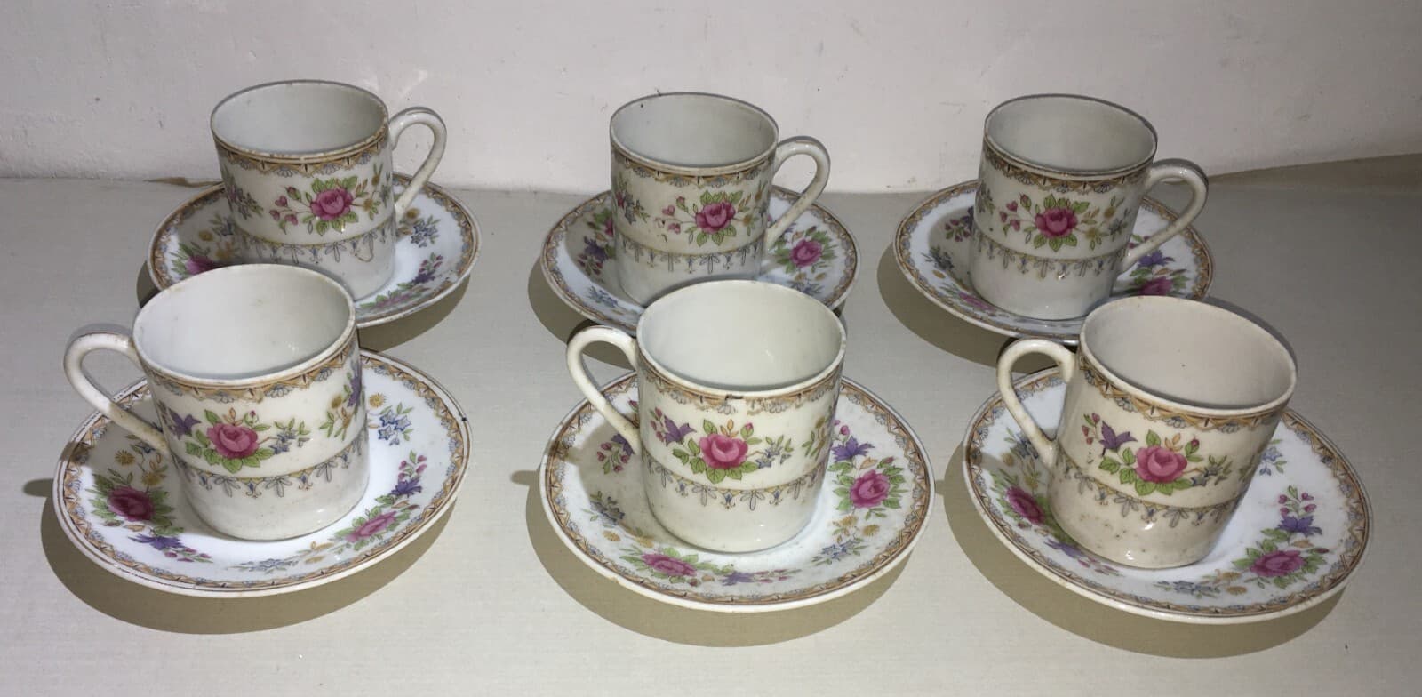 Servizio Da Caffè Royal Porzelan Con Decoro Floreale, Metà '900