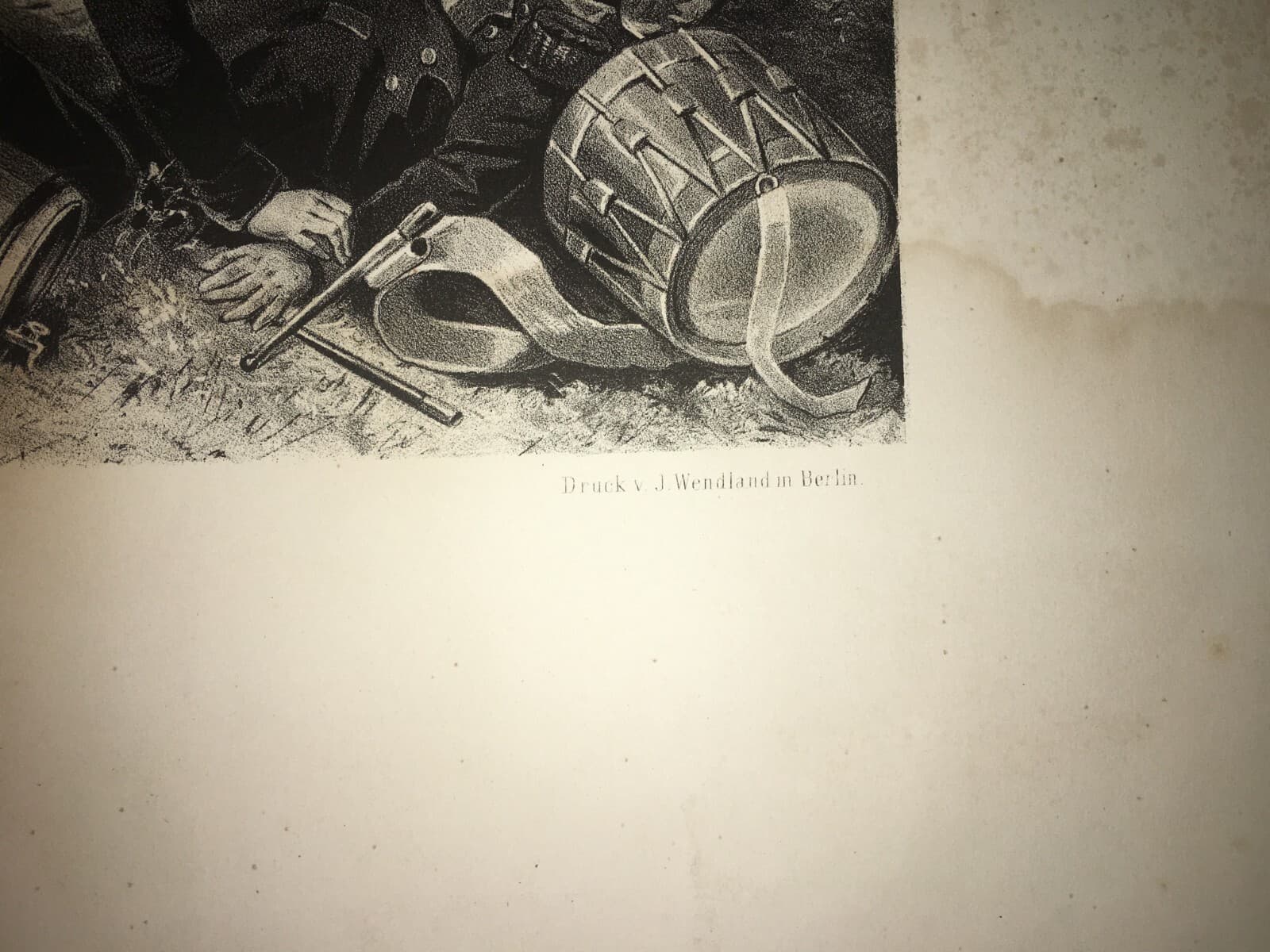 Militaria: Scena Di Battaglia A Wörth, Ritirata Di Mac Mahon, 1870, Antica Incisione