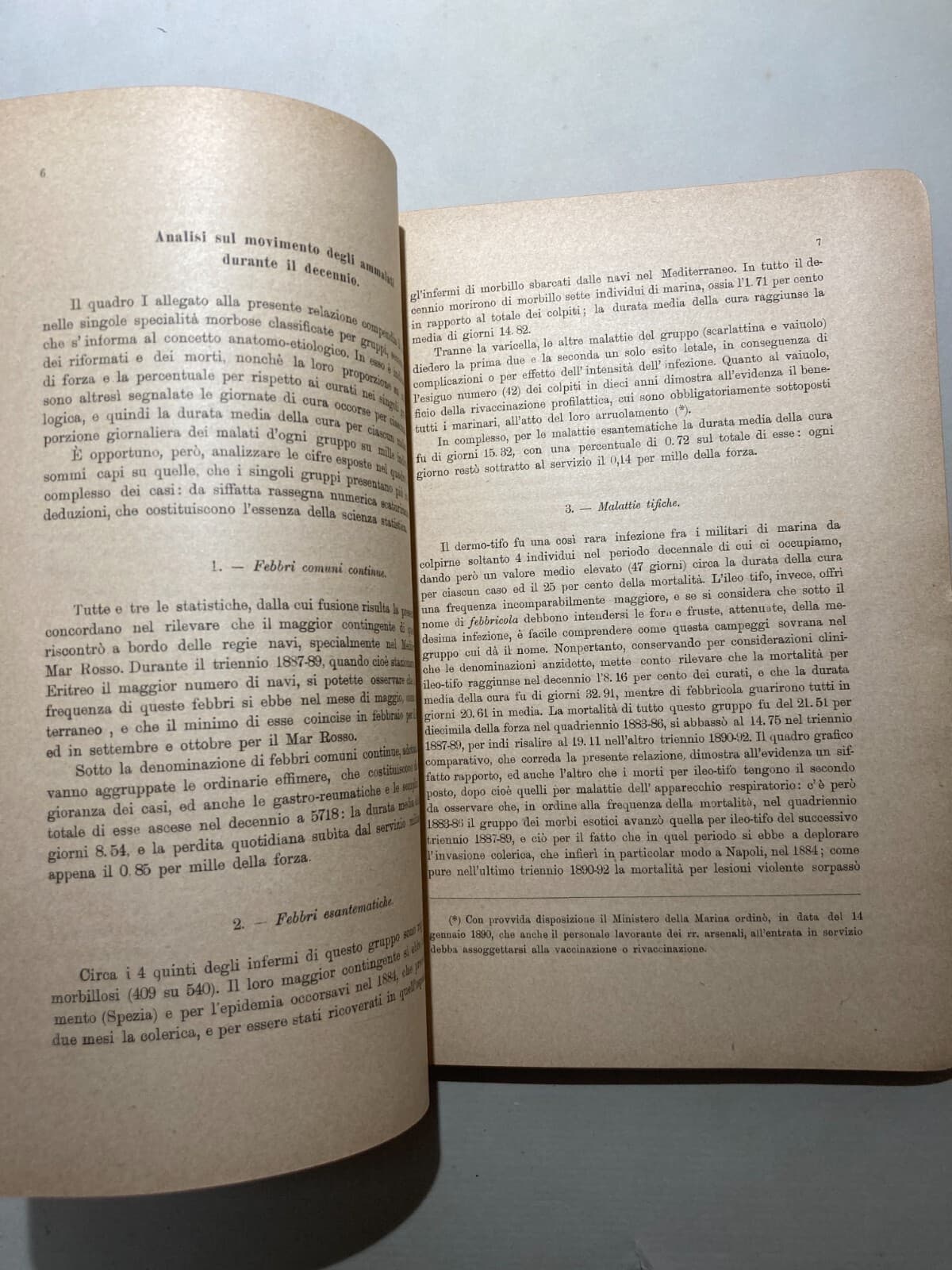 L'Armata E L'Accademia Navale: Un Decennio Di Statistica Sanitaria (1883 1892)   1894