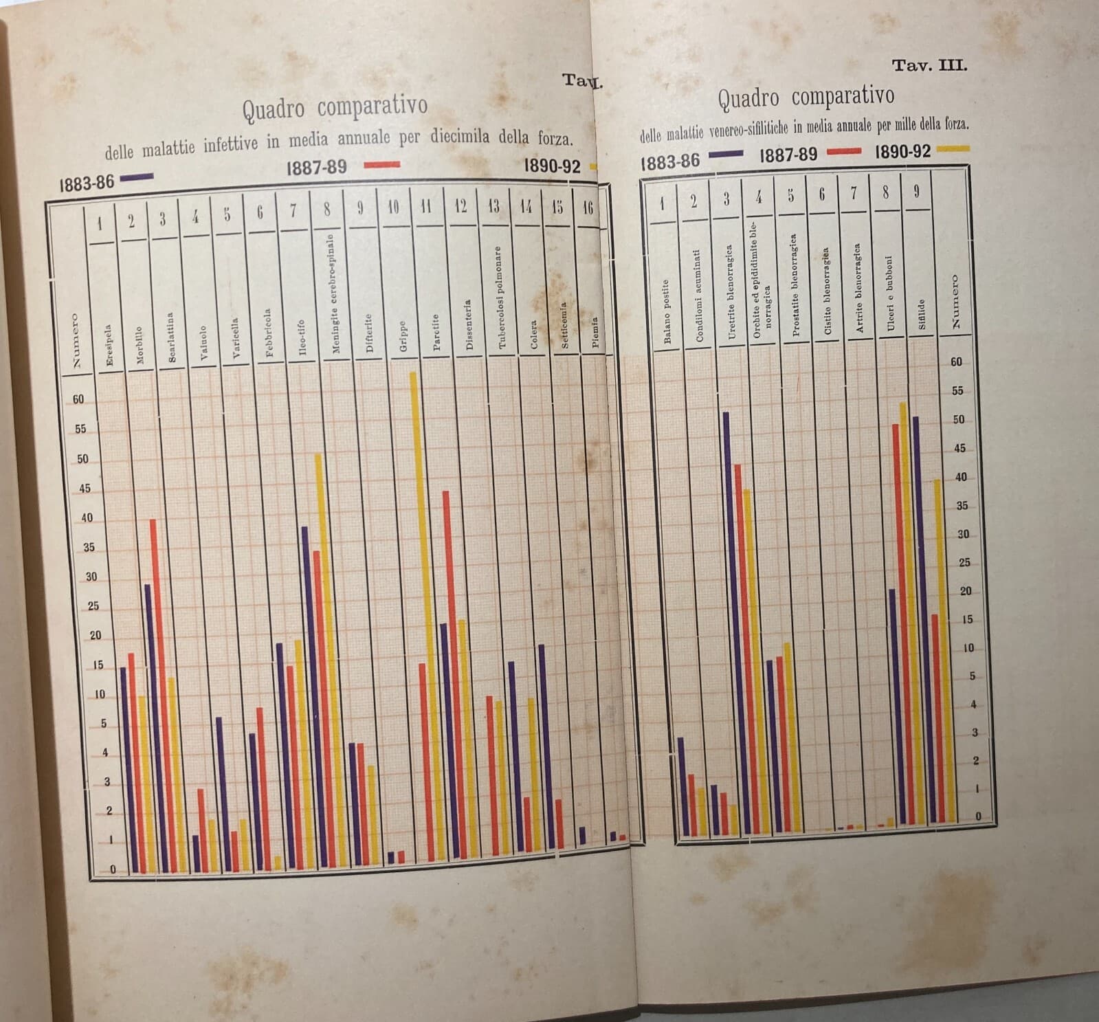 L'Armata E L'Accademia Navale: Un Decennio Di Statistica Sanitaria (1883 1892)   1894