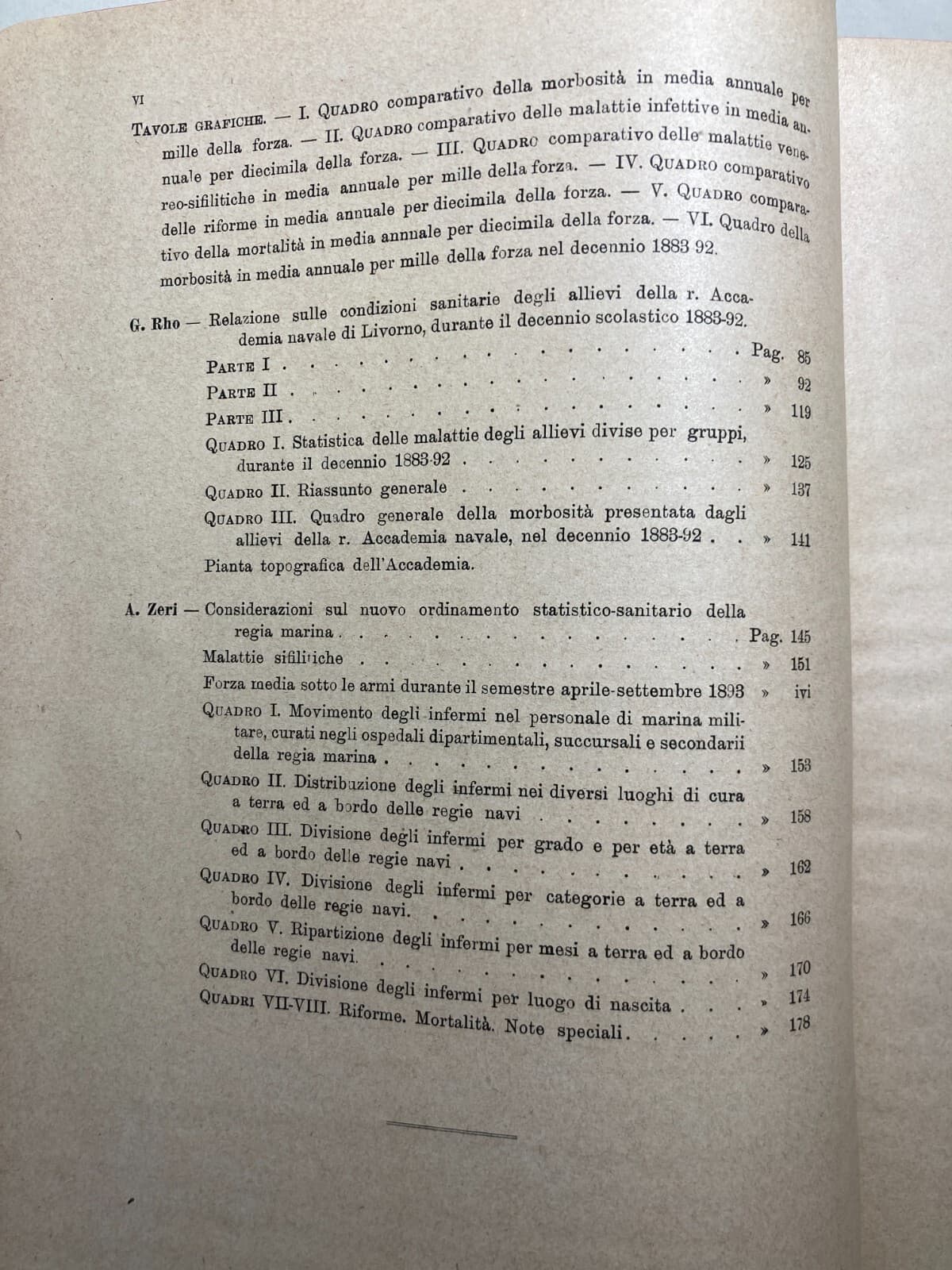 L'Armata E L'Accademia Navale: Un Decennio Di Statistica Sanitaria (1883 1892)   1894