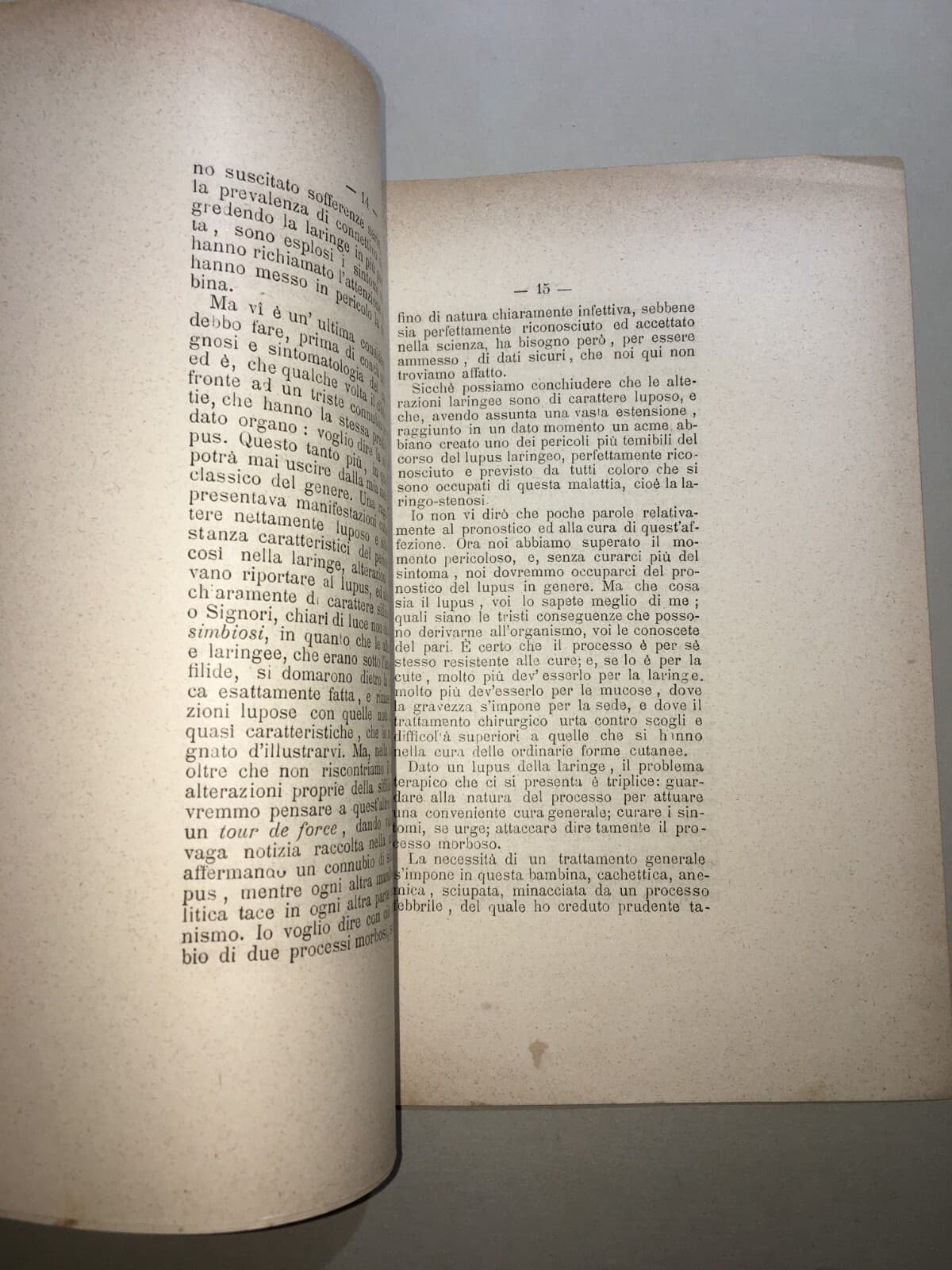 Medicina, Otorinolaringoiatria: Lupus Della Laringe. Massei, Corbi. Napoli, 1890
