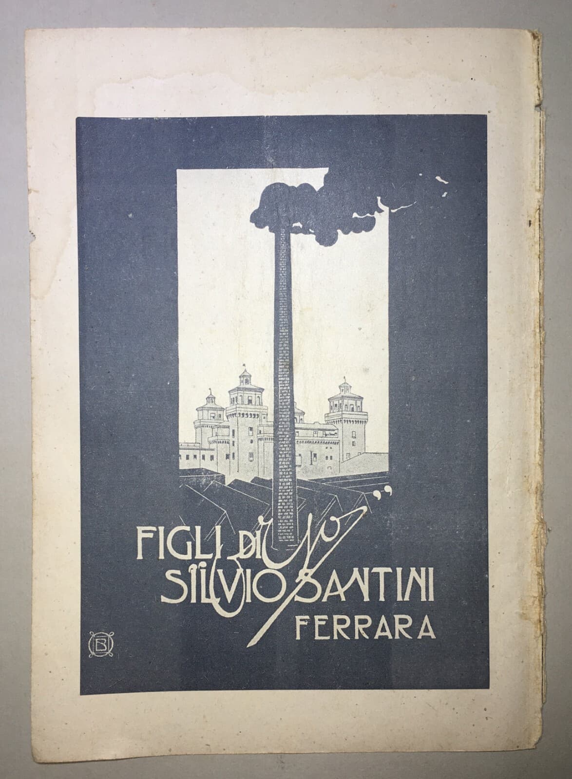 Ferrara, Antica Stampa Pubblicitaria Figli Di Silvio Santini, 1919