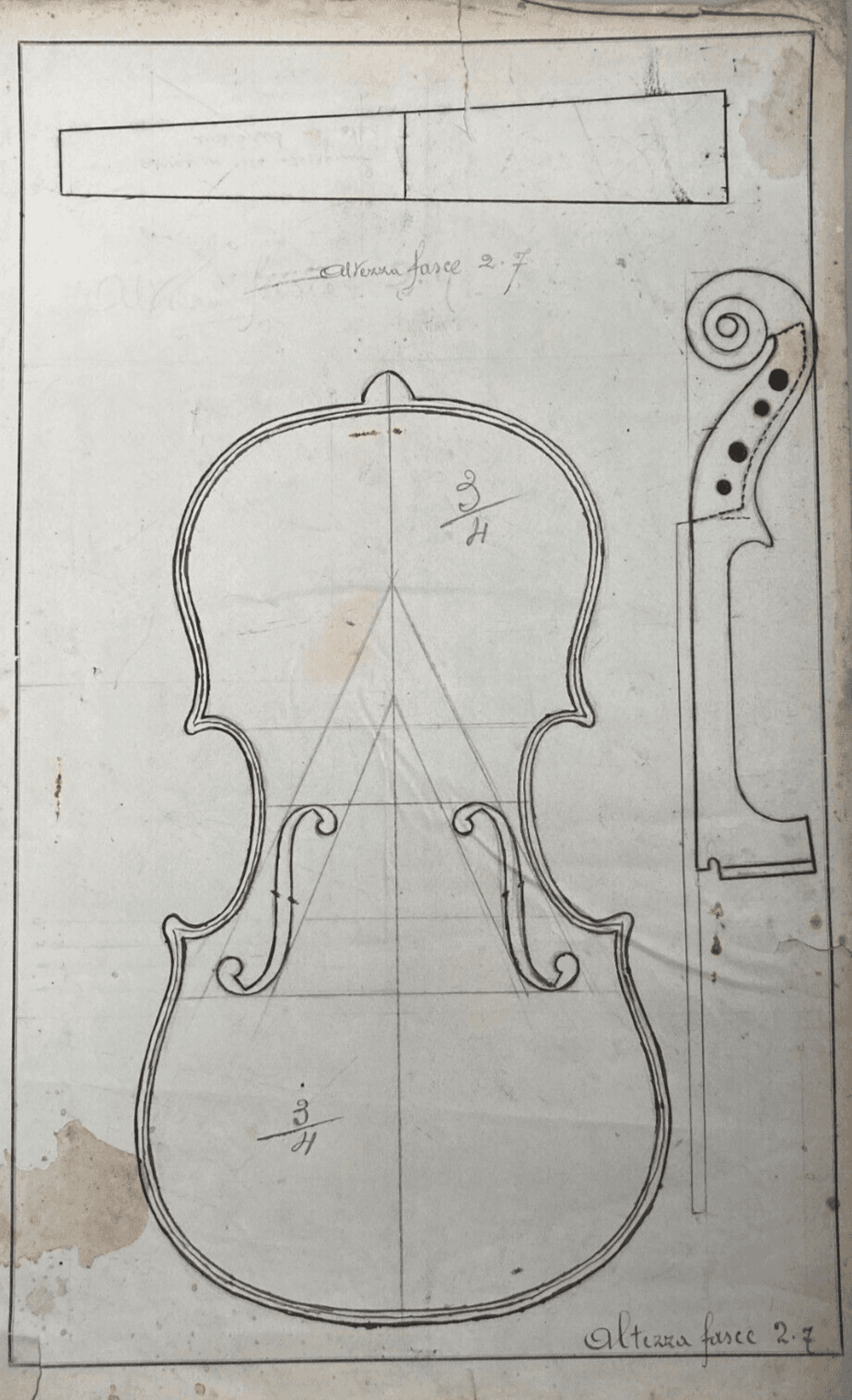 Musica, Strumenti Musicali, Liuteria, Violini: Antico Disegno Progetto, Abruzzo