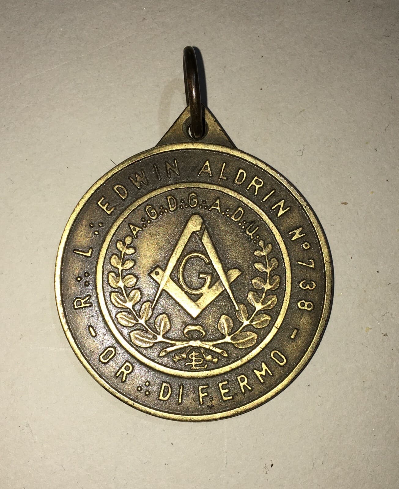 Medaglia Massonica Decorativa Con Simbologia, Fermo (Marche)