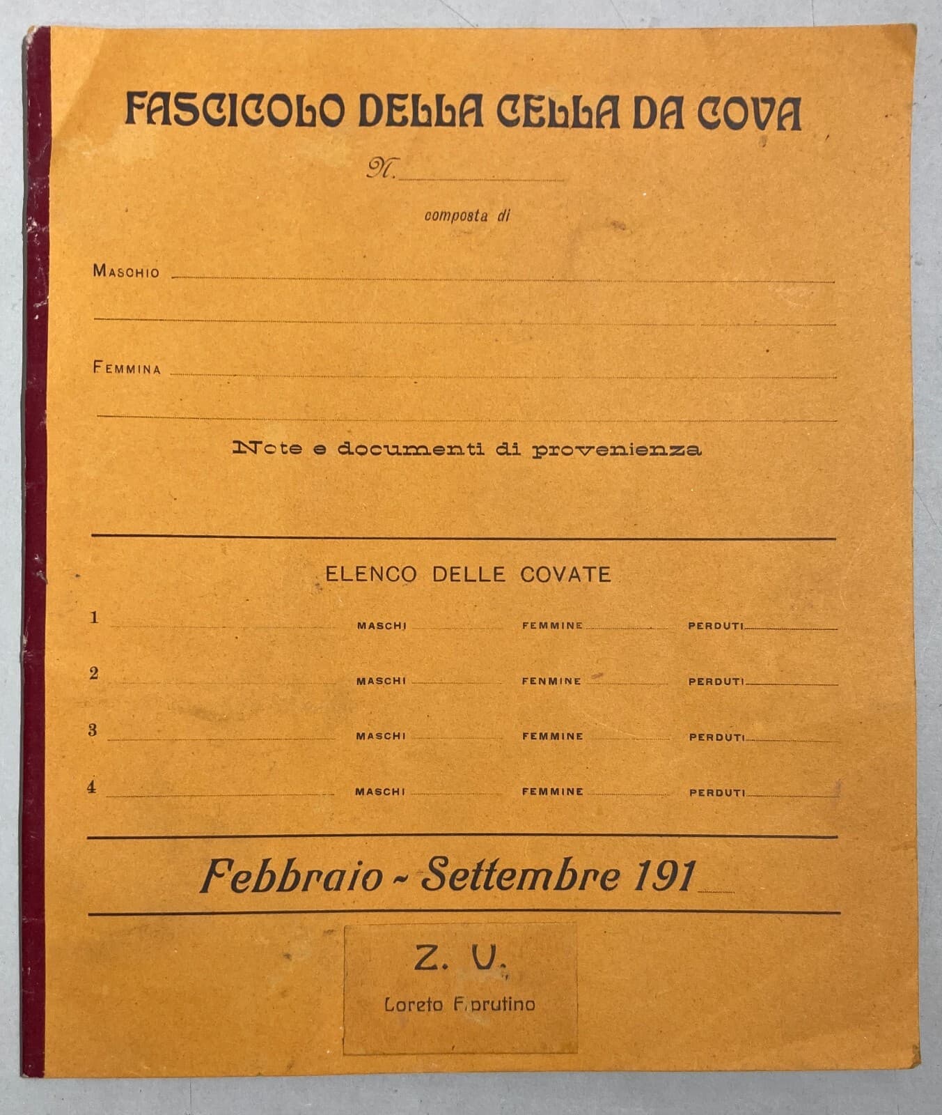 Abruzzo   Loreto Aprutino   Agraria   Zootecnia   Allevamento   Schedatura Covate