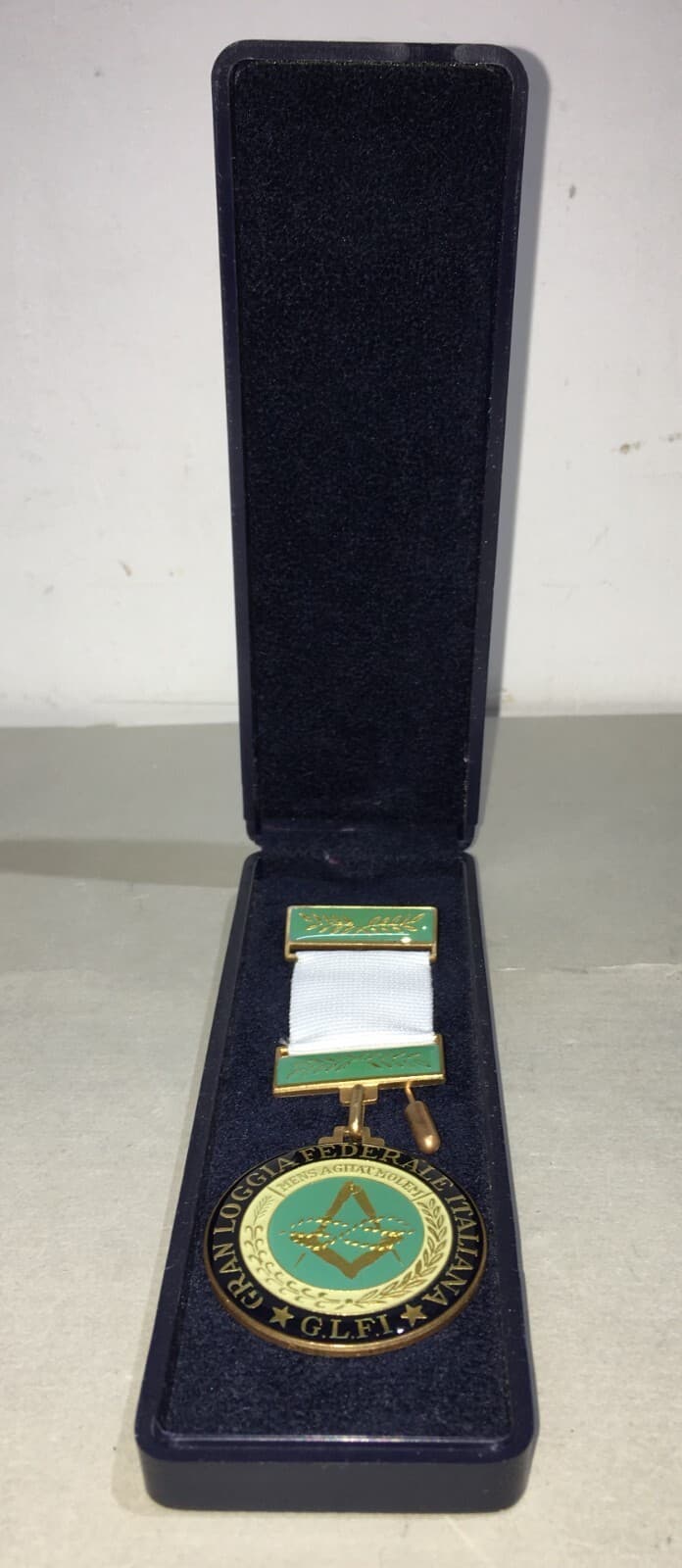 Massoneria: Medaglia Simbologia Massonica Gran Loggia Federale Italiana, 1998