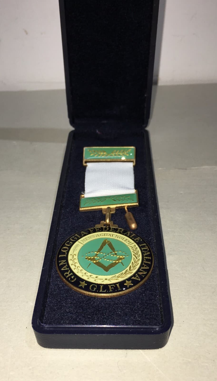 Massoneria: Medaglia Simbologia Massonica Gran Loggia Federale Italiana, 1998