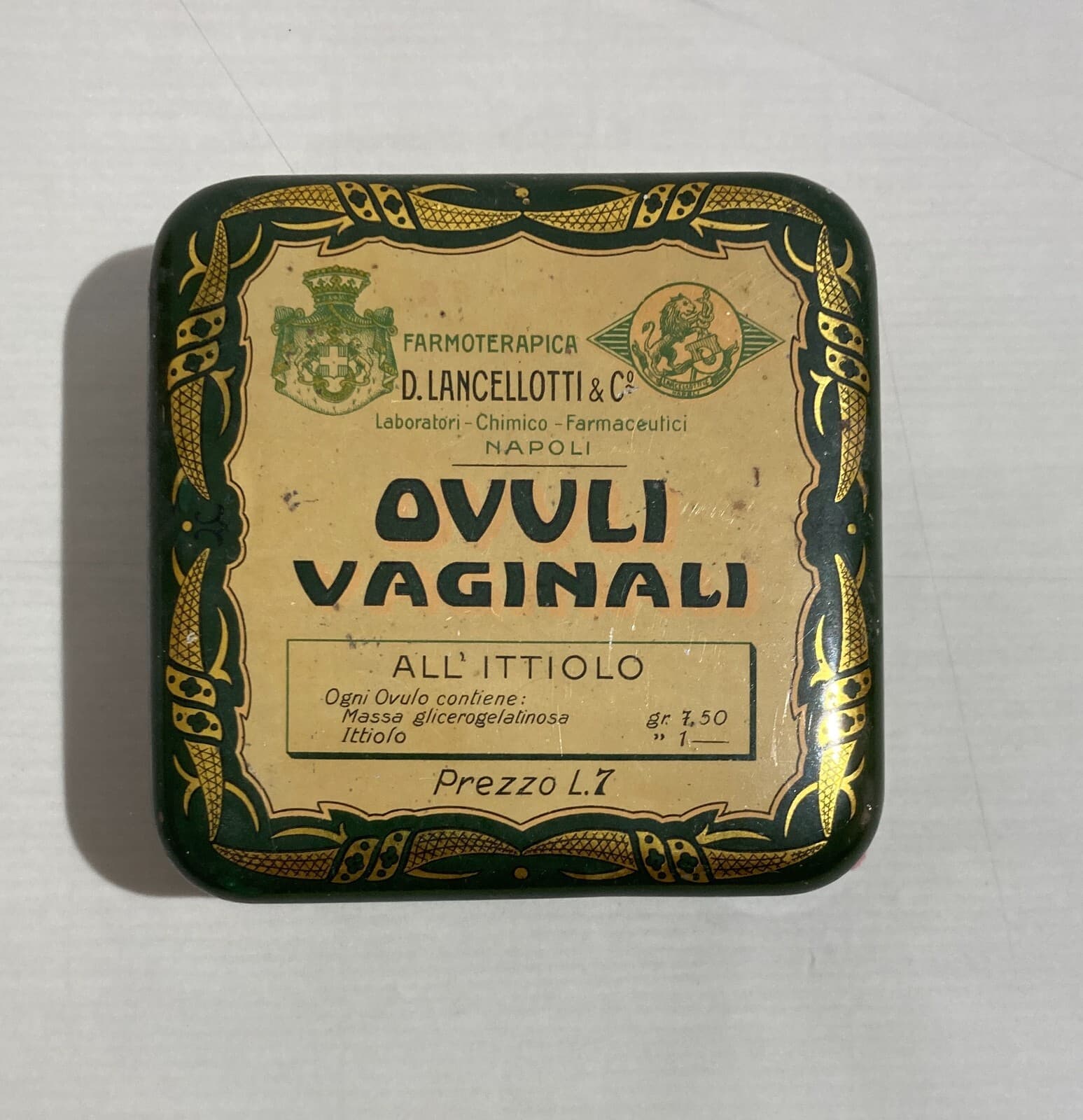 Astuccio Pubblicitario Farmacoterapica D. Lancellotti   Ovuli Vaginali
