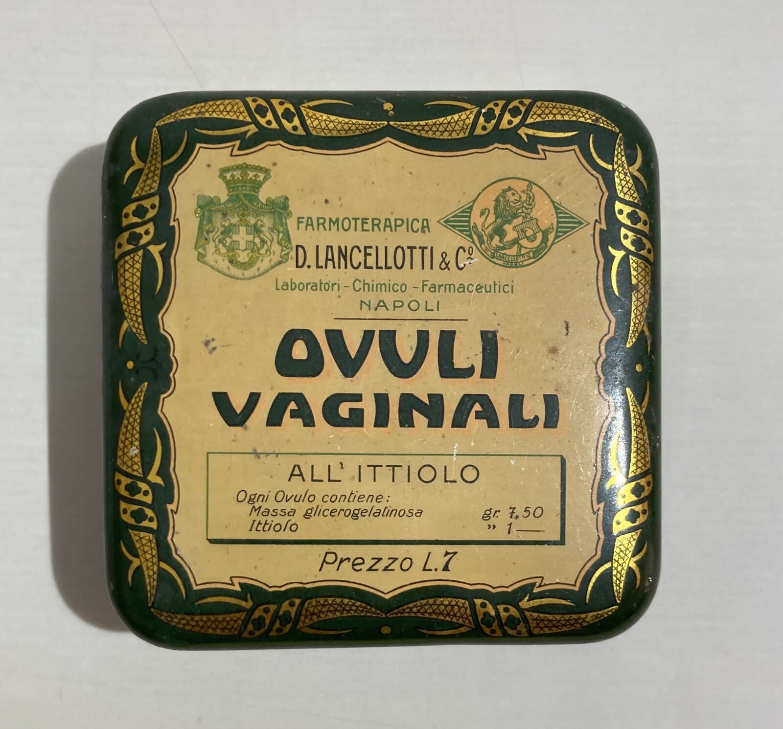 Astuccio Pubblicitario Farmacoterapica D. Lancellotti   Ovuli Vaginali