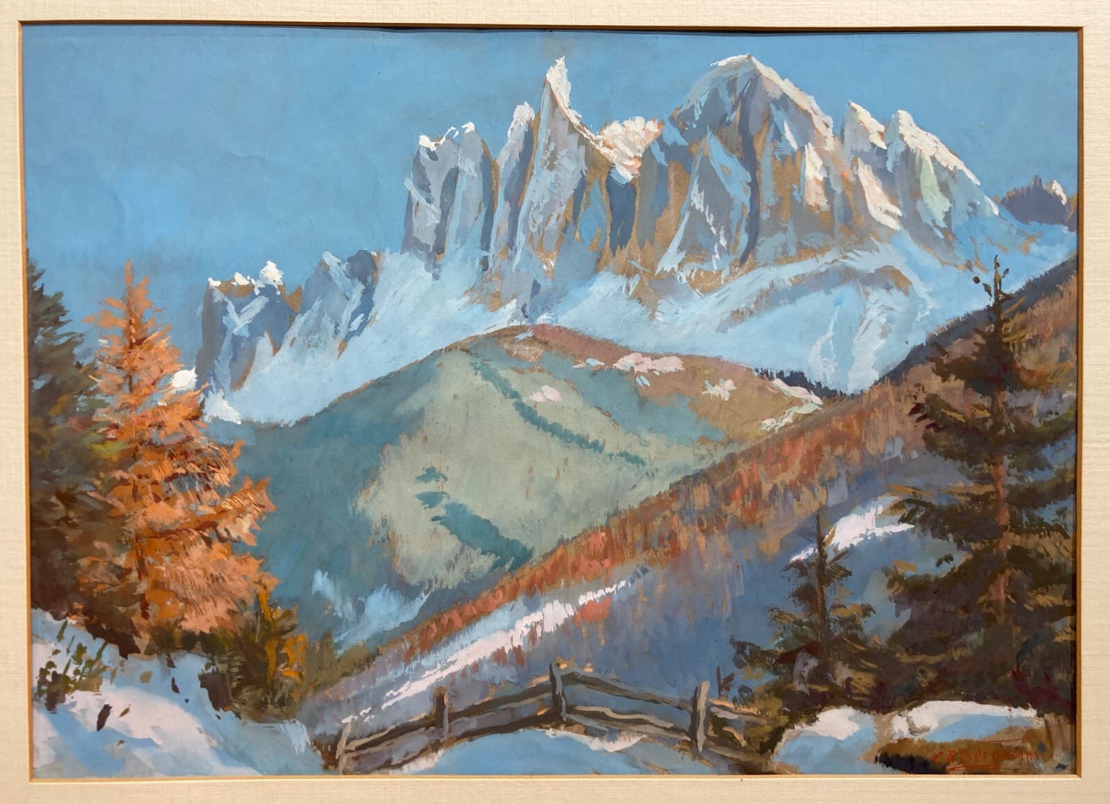 Arte Decorativa: Paesaggio Montano Delle Dolomiti Di Conrad Peter Bergmann