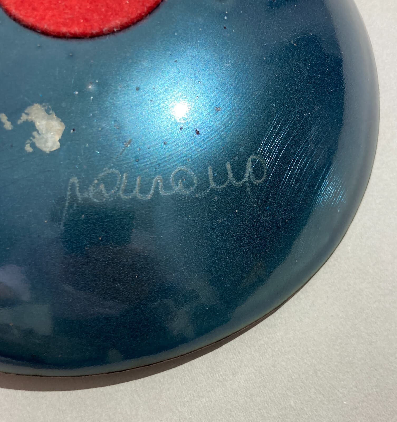 Artistico Soprammobile, Vassoio In Metallo Smaltato Laurana