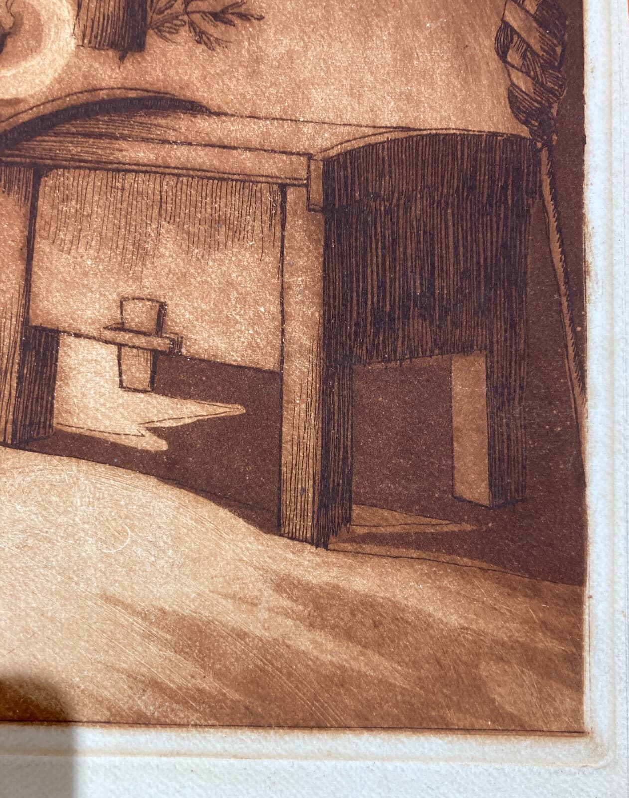 Folklore: Veduta Di Interno Con Focolare E Arredo Popolare