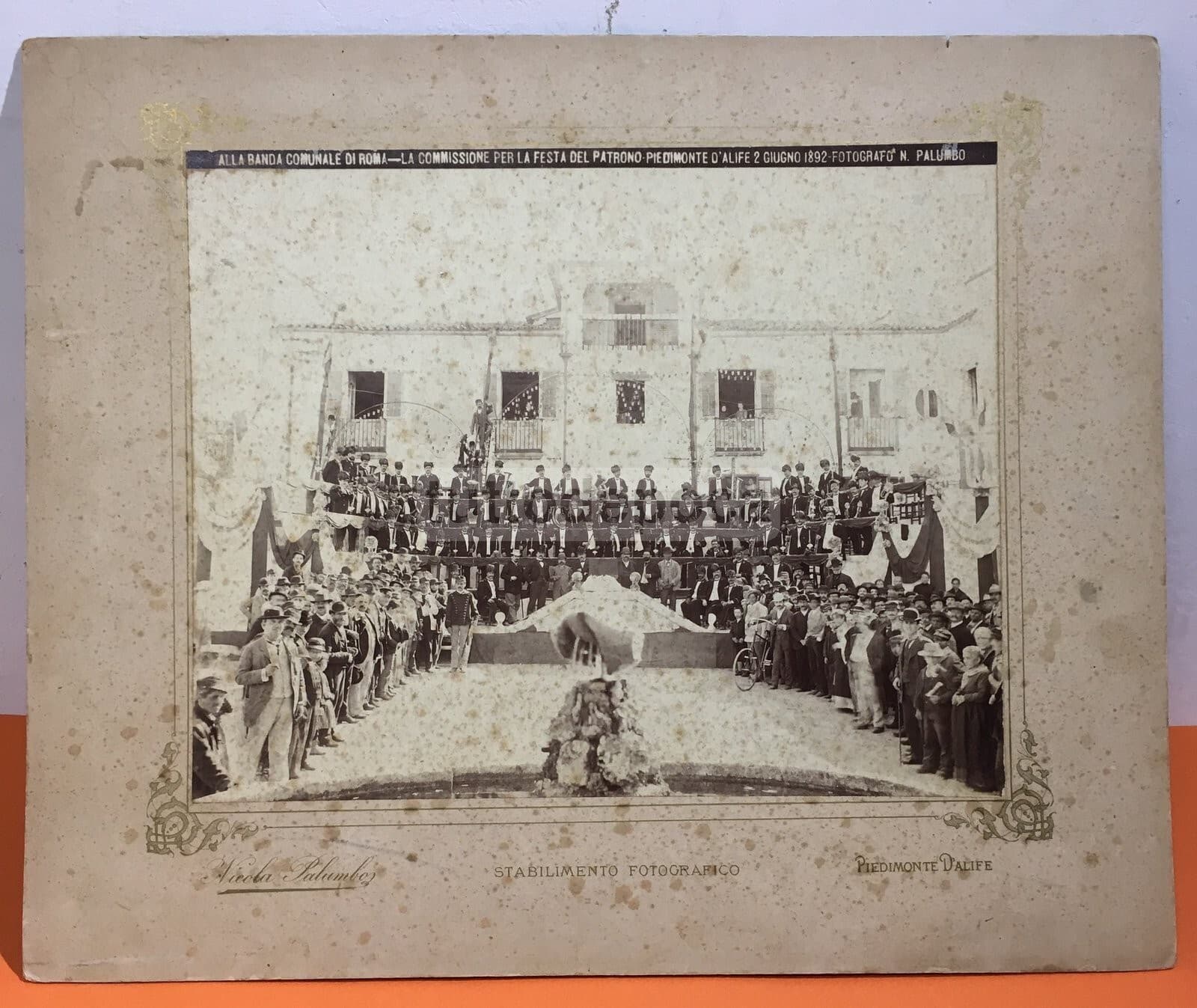 Musica, Bande Musicali, Banda Di Roma, Antica Fotografia Palumbo, Piedimonte d'Alife