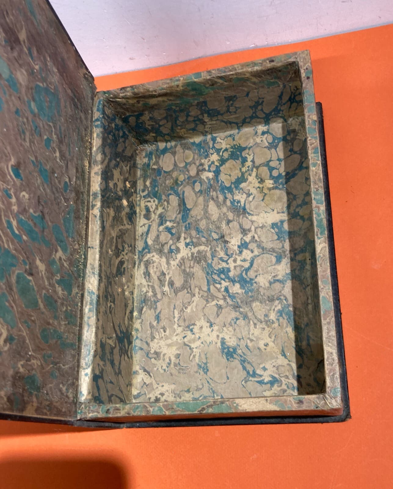 Antiche Legature: 4 Scatole Finti Libri Decorative d'Epoca