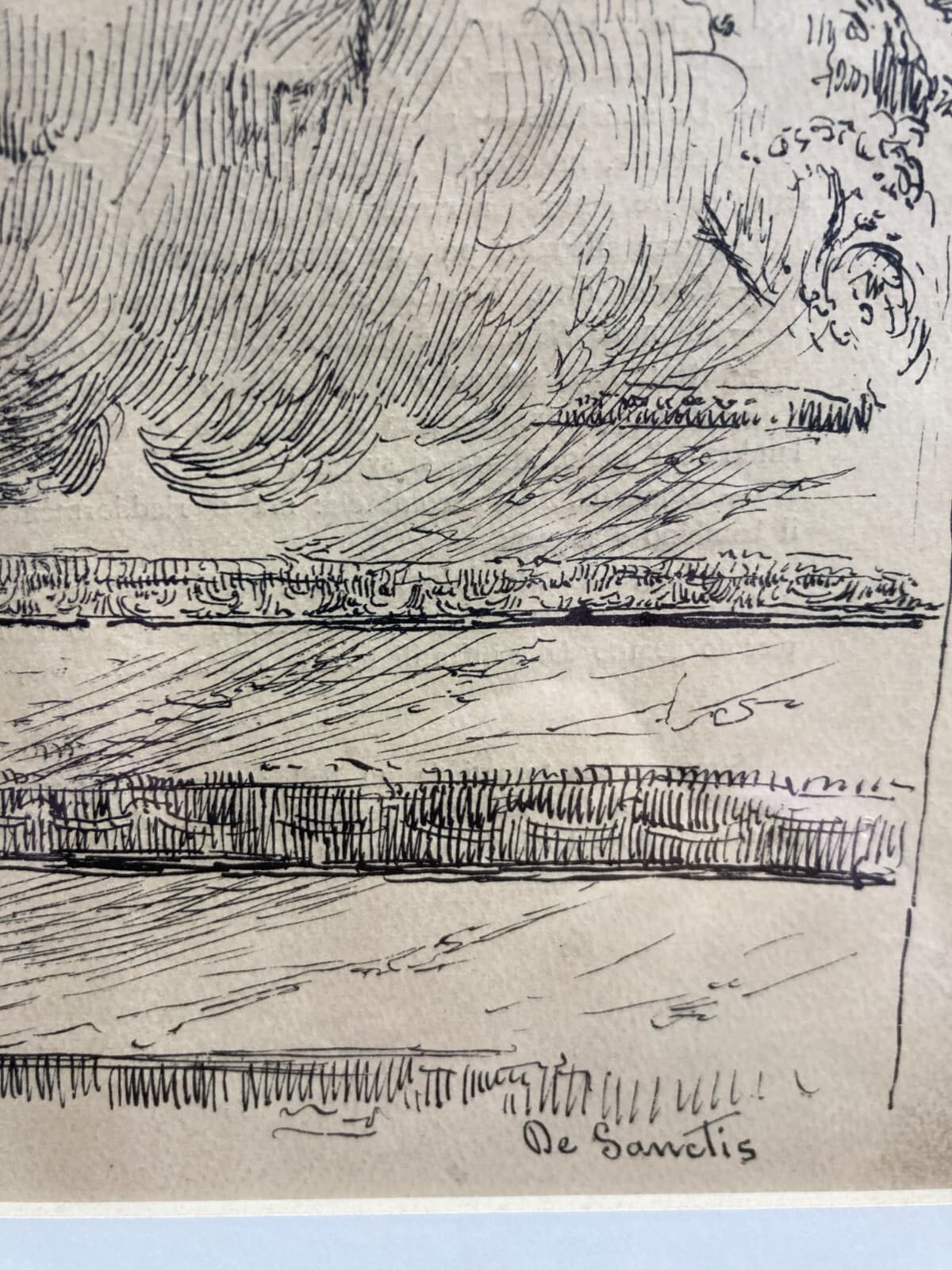 La Maga, Antica Stampa Litografica Da Guglielmo De Sanctis, L'Illustrazione Abruzzese