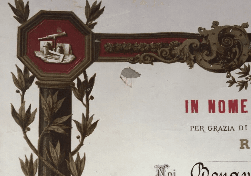 Diploma Di Laurea In Farmacia, Università Di Napoli, 1882