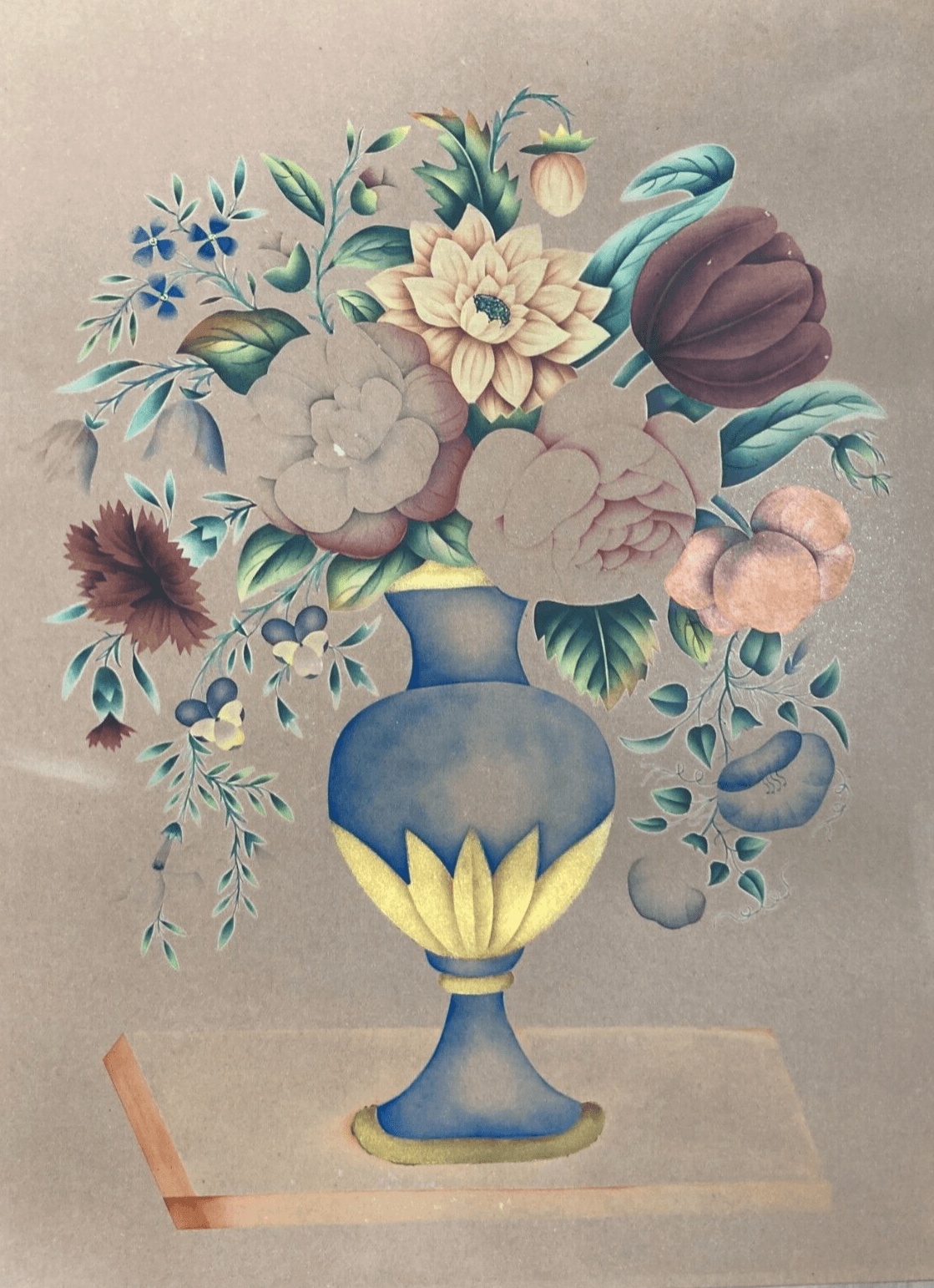 Composizione Floreale Artistica Con Dorature