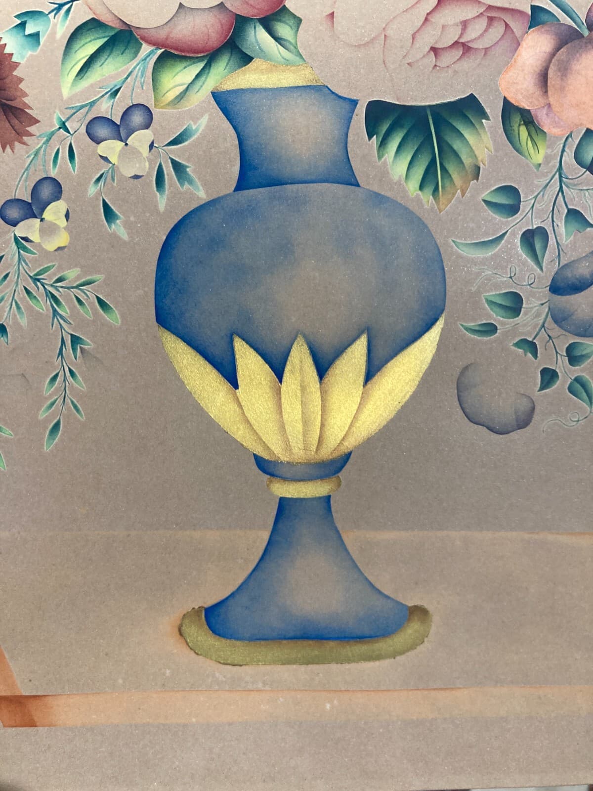 Composizione Floreale Artistica Con Dorature