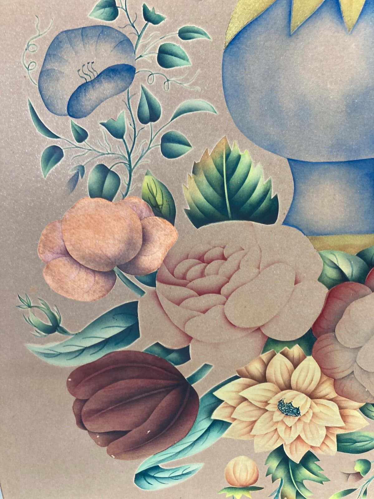 Composizione Floreale Artistica Con Dorature