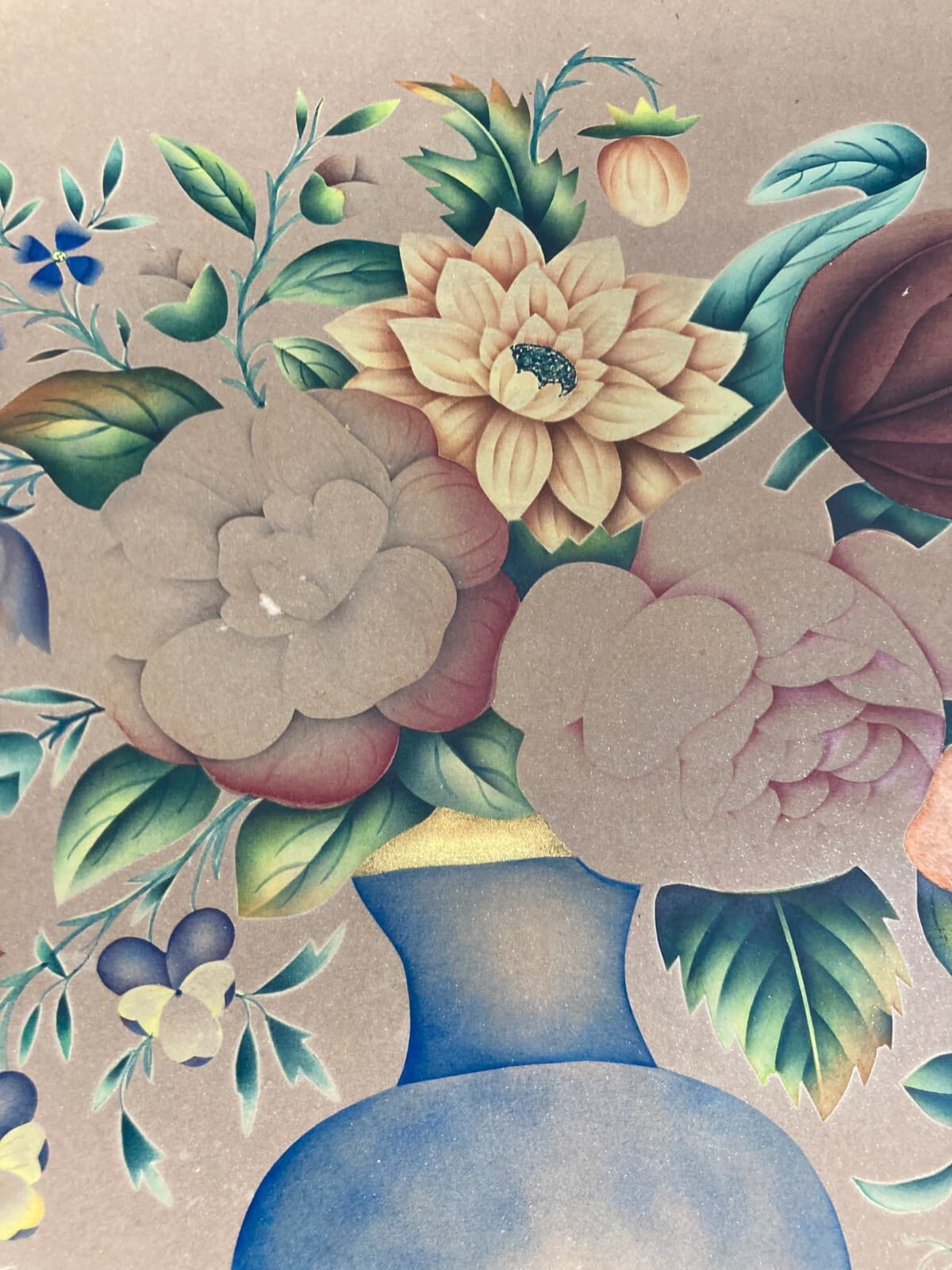 Composizione Floreale Artistica Con Dorature