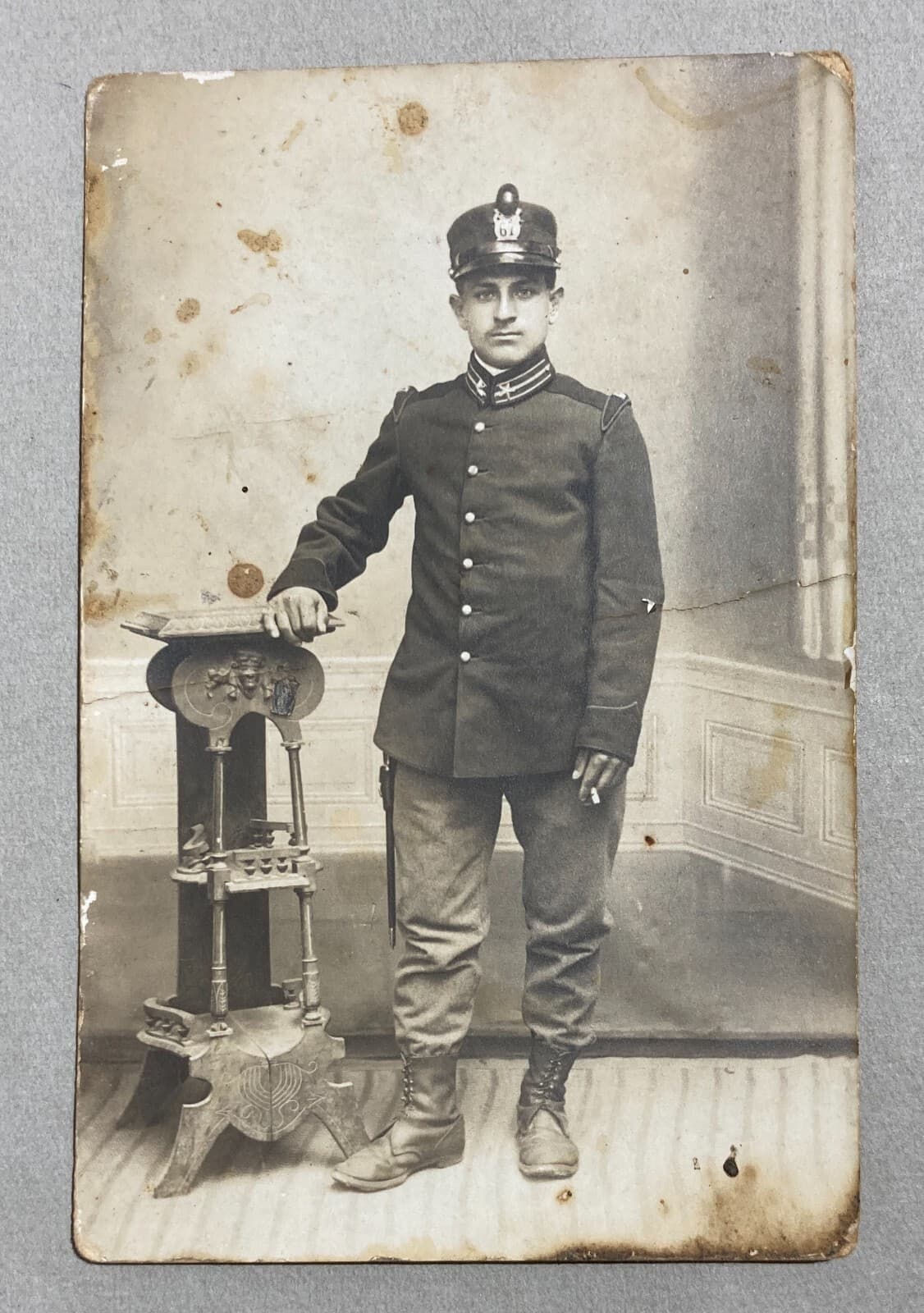 Militaria: Antica Fotografia Originale, Ritratto Di Soldato, Foto Bianchi, Como, Primo Novecento