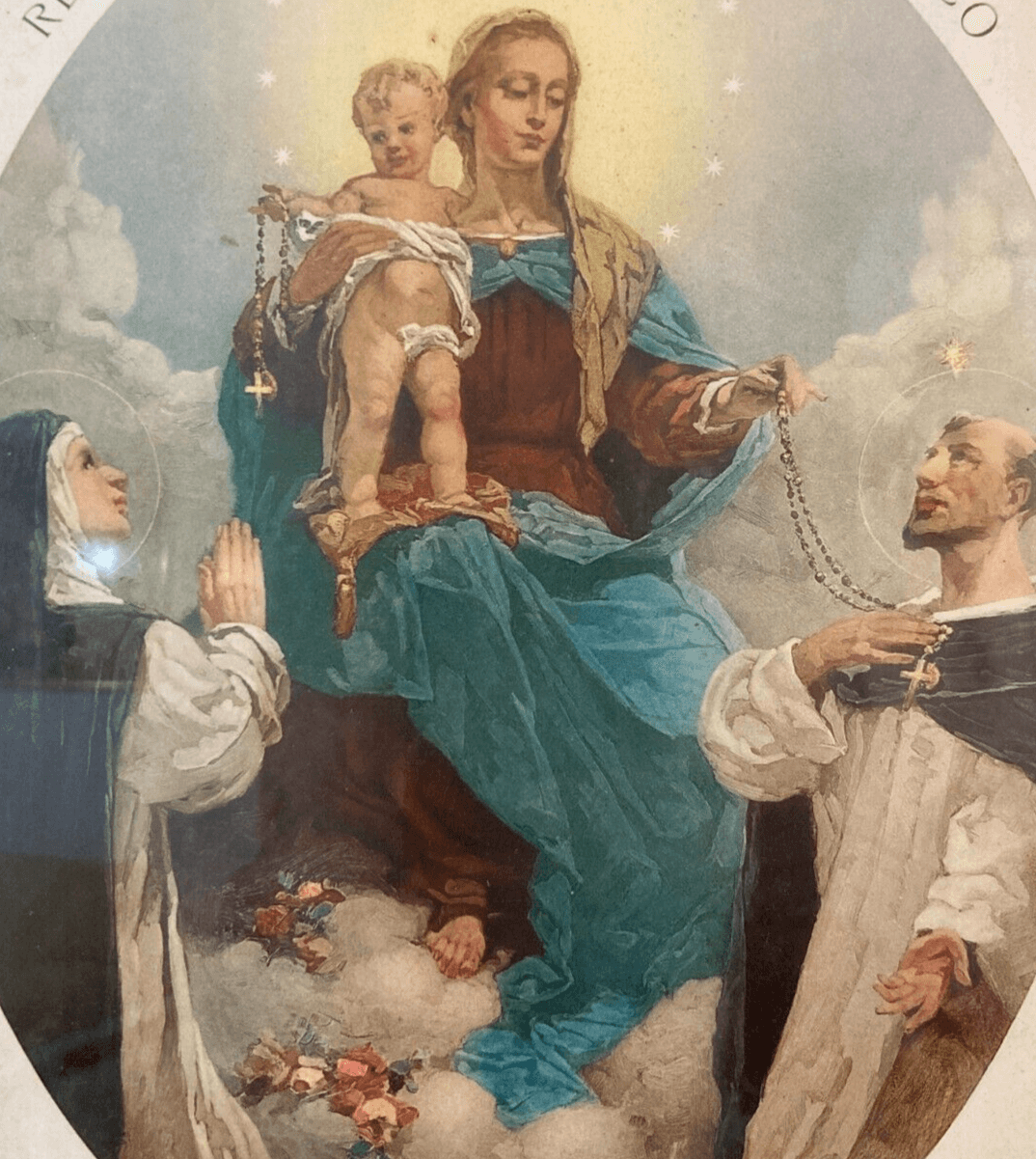 Madonna Del Rosario, San Domenico, Lanave   Stampa d'Epoca, 1935