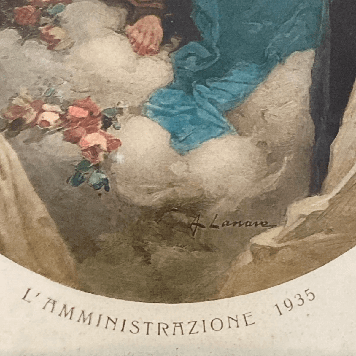 Madonna Del Rosario, San Domenico, Lanave   Stampa d'Epoca, 1935