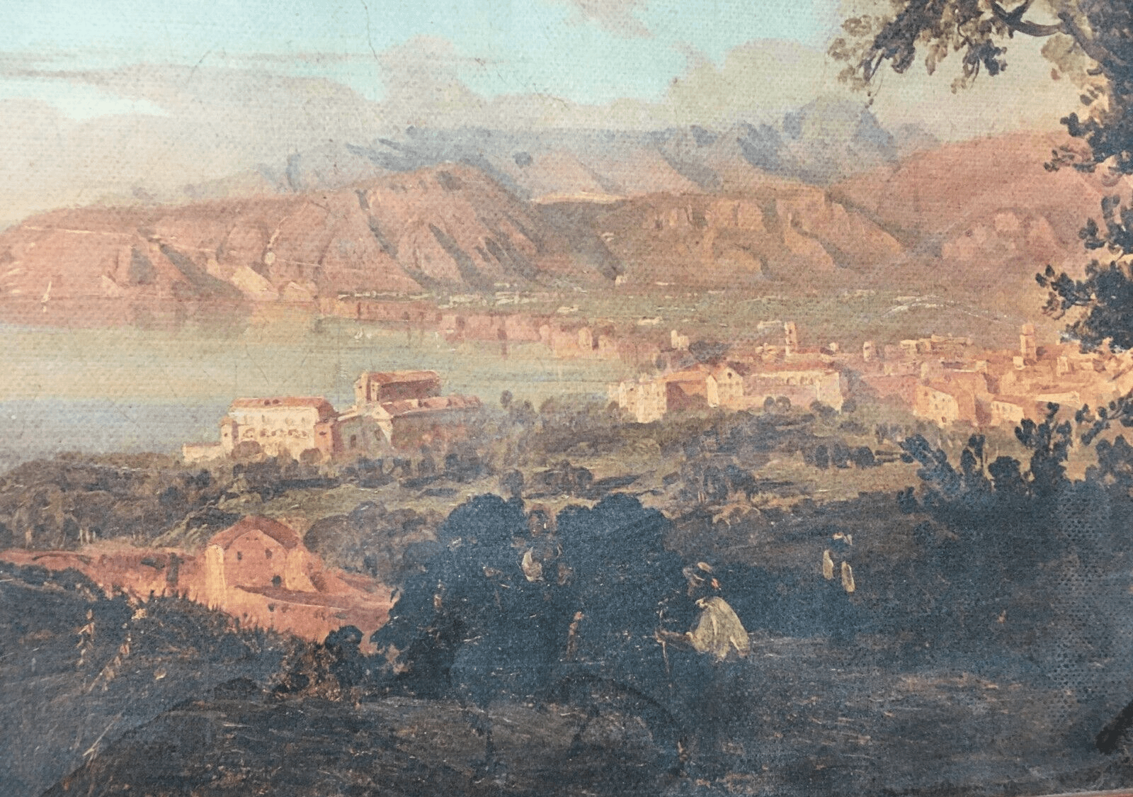 Arte Napoletana Dell'800, Veduta Di Sorrento, Giacinto Gigante, Stampa