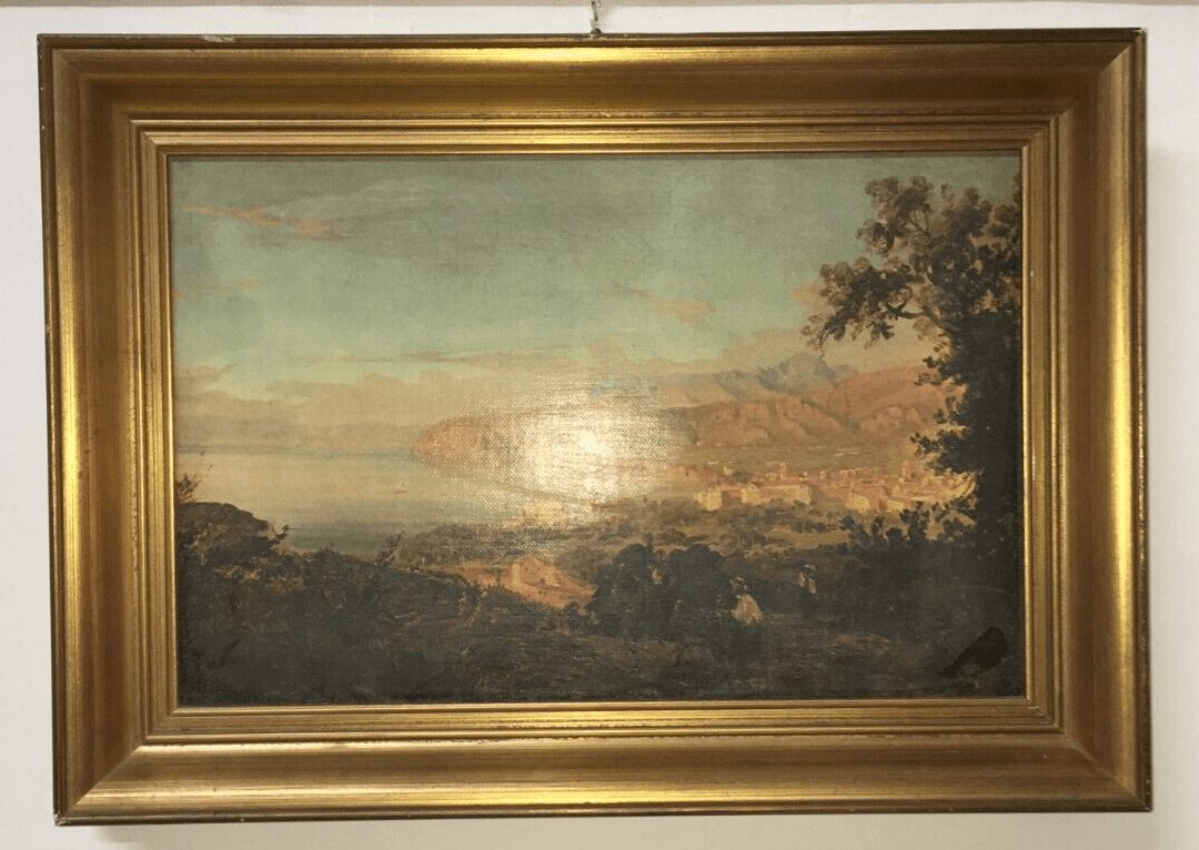 Arte Napoletana Dell'800, Veduta Di Sorrento, Giacinto Gigante, Stampa