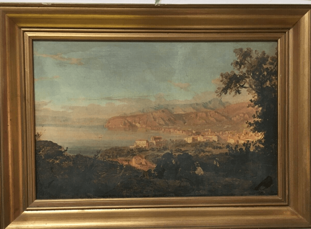 Arte Napoletana Dell'800, Veduta Di Sorrento, Giacinto Gigante, Stampa