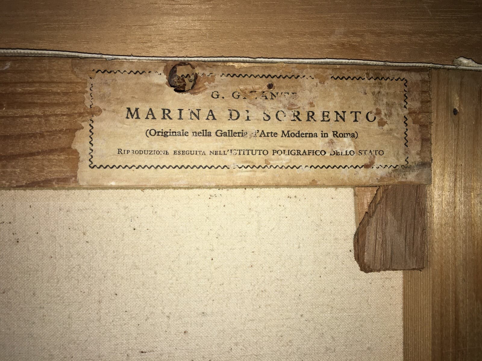 Arte Napoletana Dell'800, Veduta Di Sorrento, Giacinto Gigante, Stampa