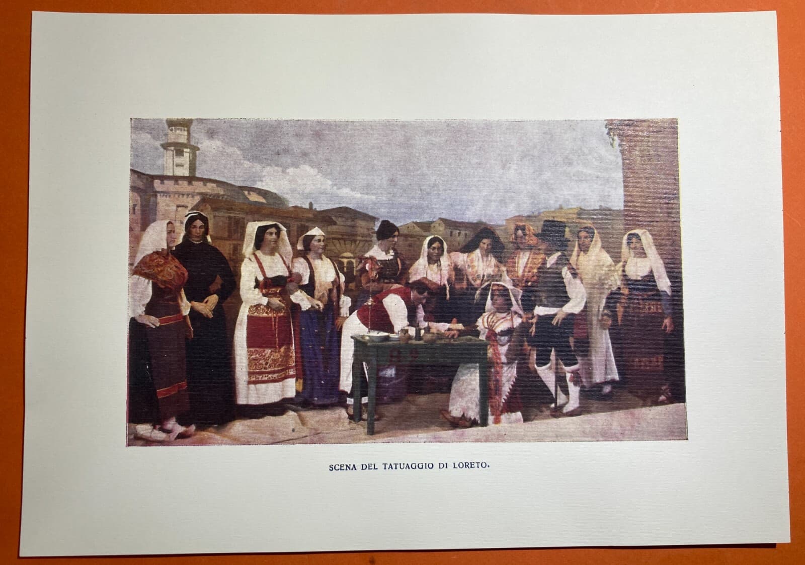 Arte, Folklore E Tatuaggi A Loreto, Marche. Grande Stampa A Colori, Rara Riedizione.