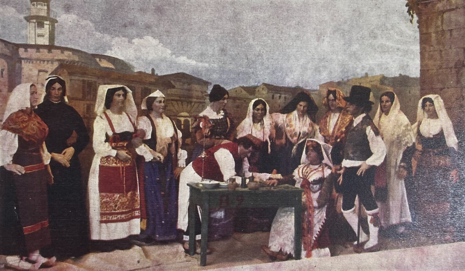 Arte, Folklore E Tatuaggi A Loreto, Marche. Grande Stampa A Colori, Rara Riedizione.