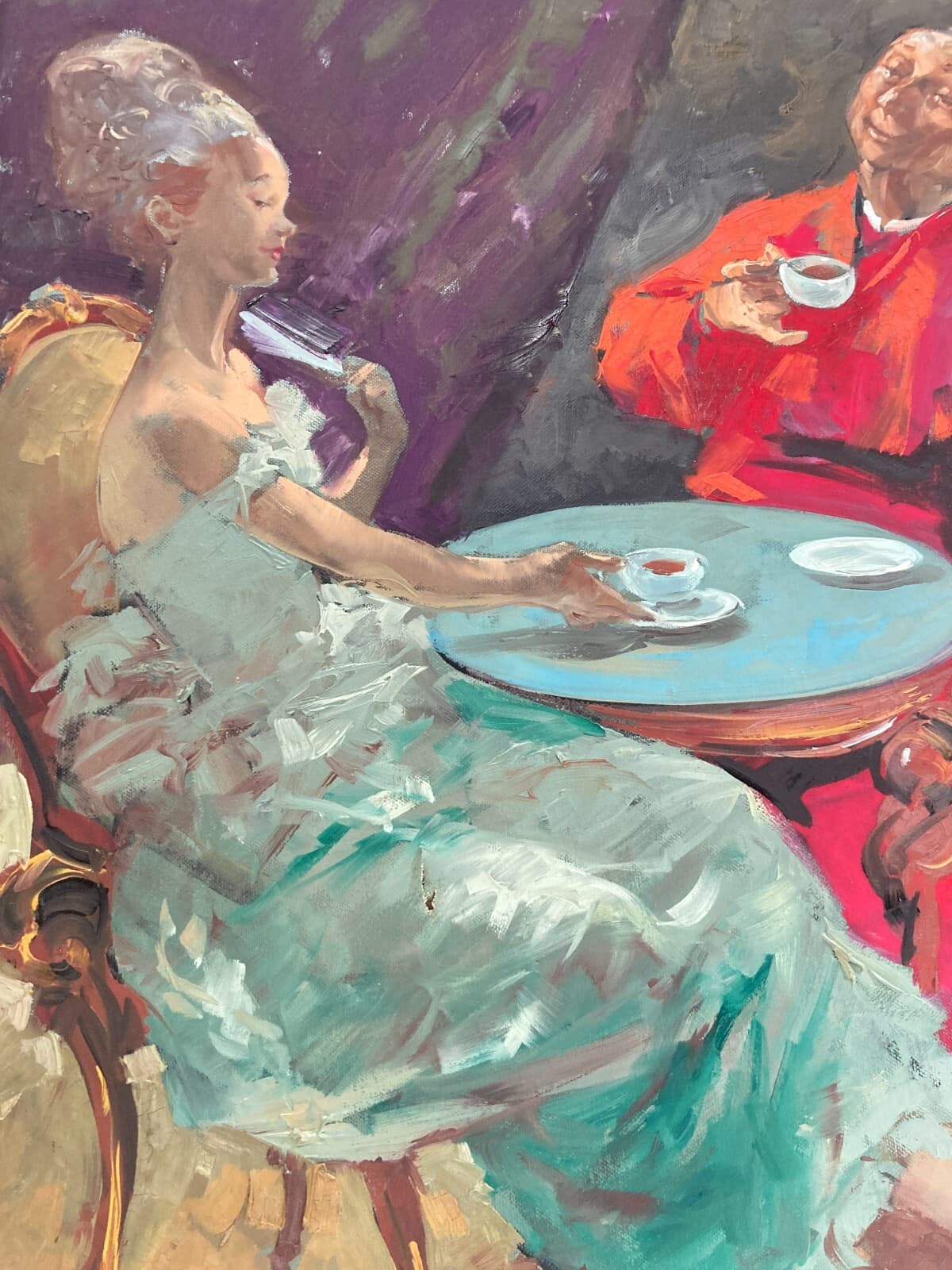 Arte, Piacevole Scena Galante Con Un Alto Prelato. Artista: Nino Salvadori