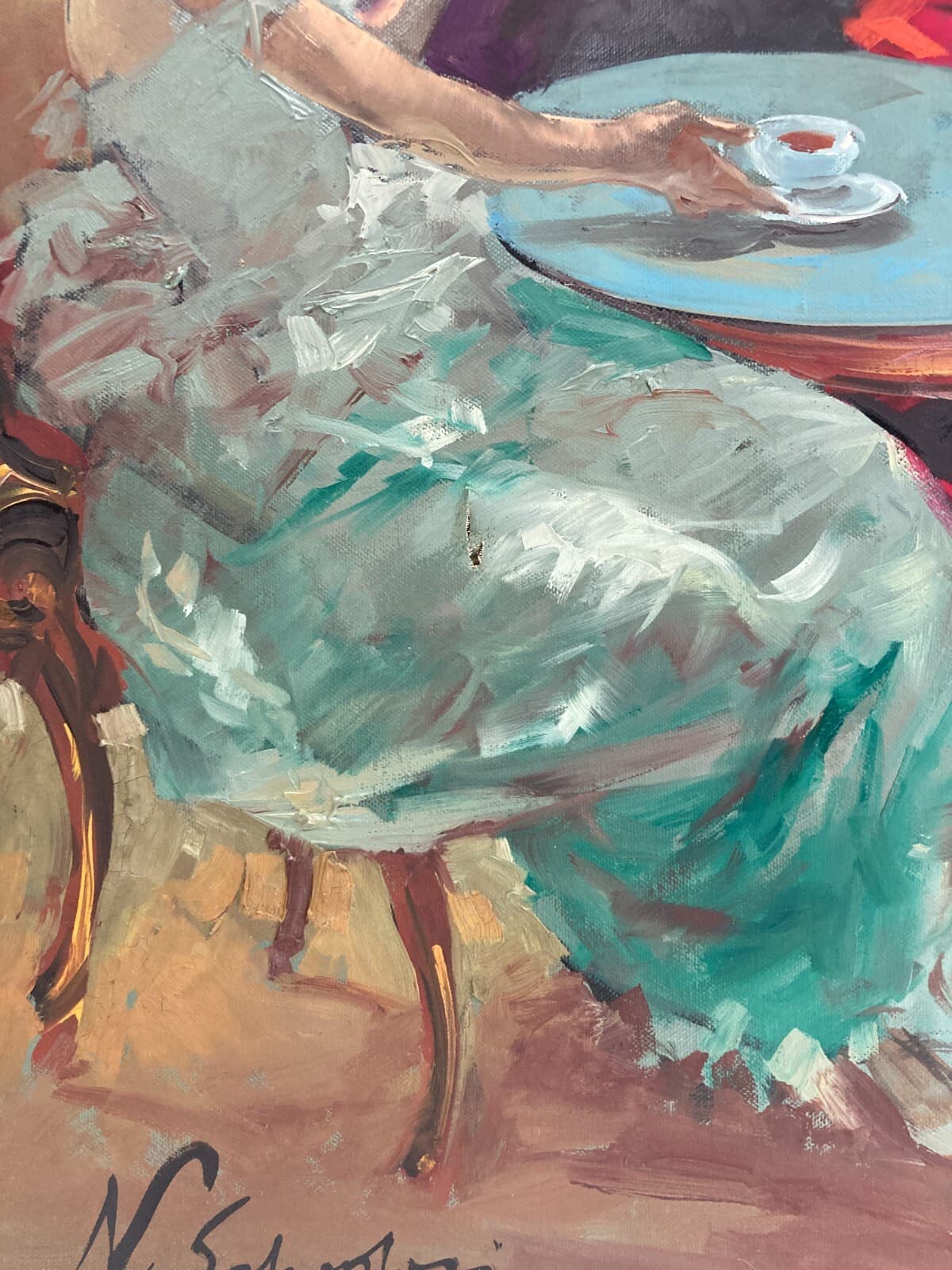 Arte, Piacevole Scena Galante Con Un Alto Prelato. Artista: Nino Salvadori