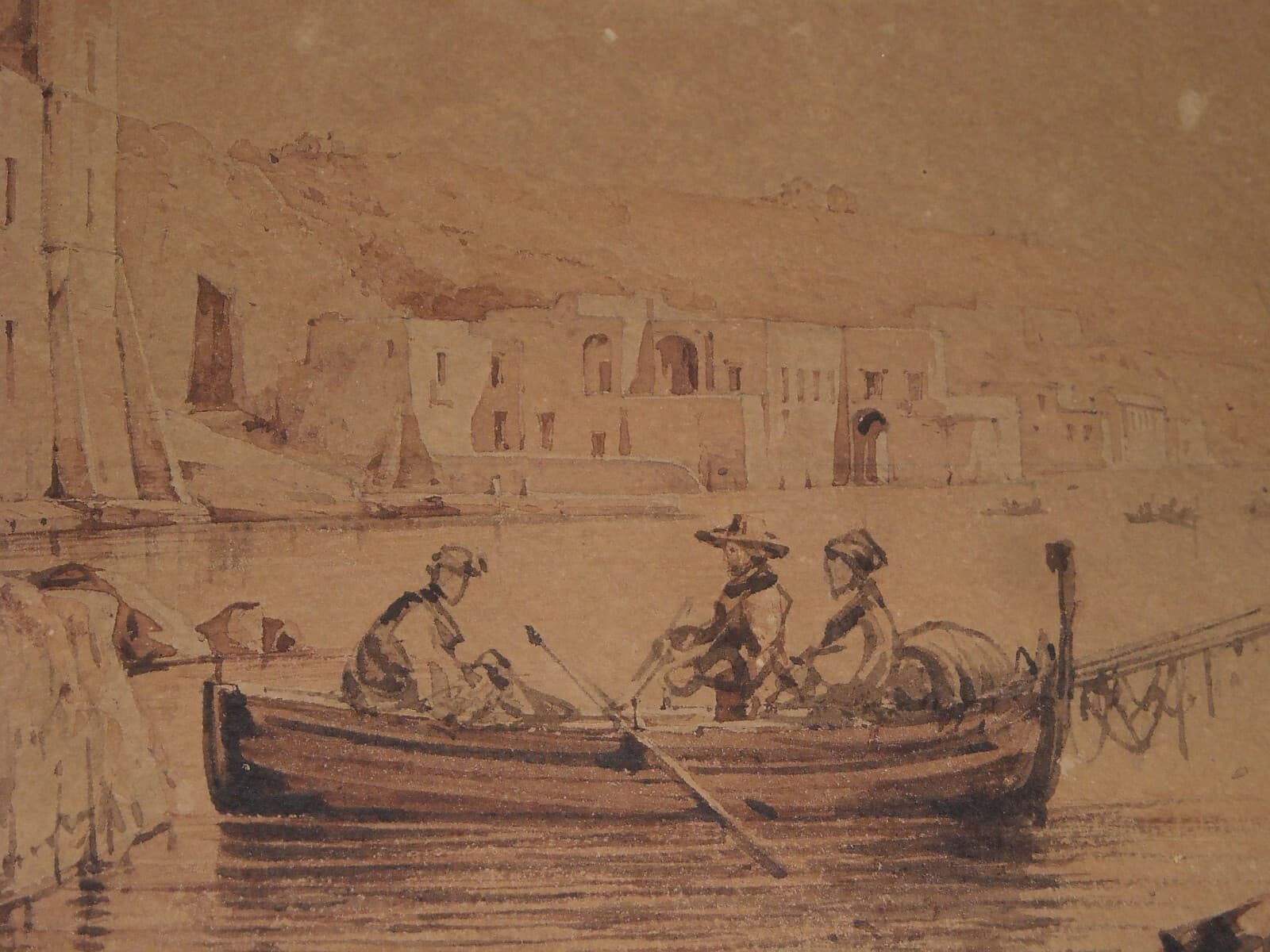 Arte Napoletana Dell'800: Posillipo, Veduta Panoramica Di Carelli