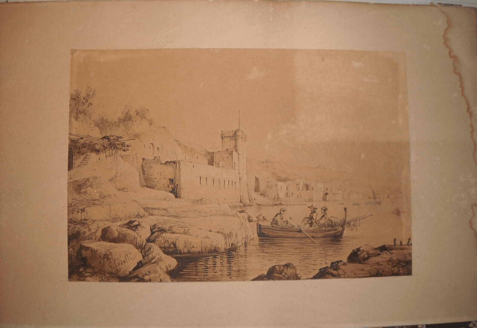 Arte Napoletana Dell'800: Posillipo, Veduta Panoramica Di Carelli