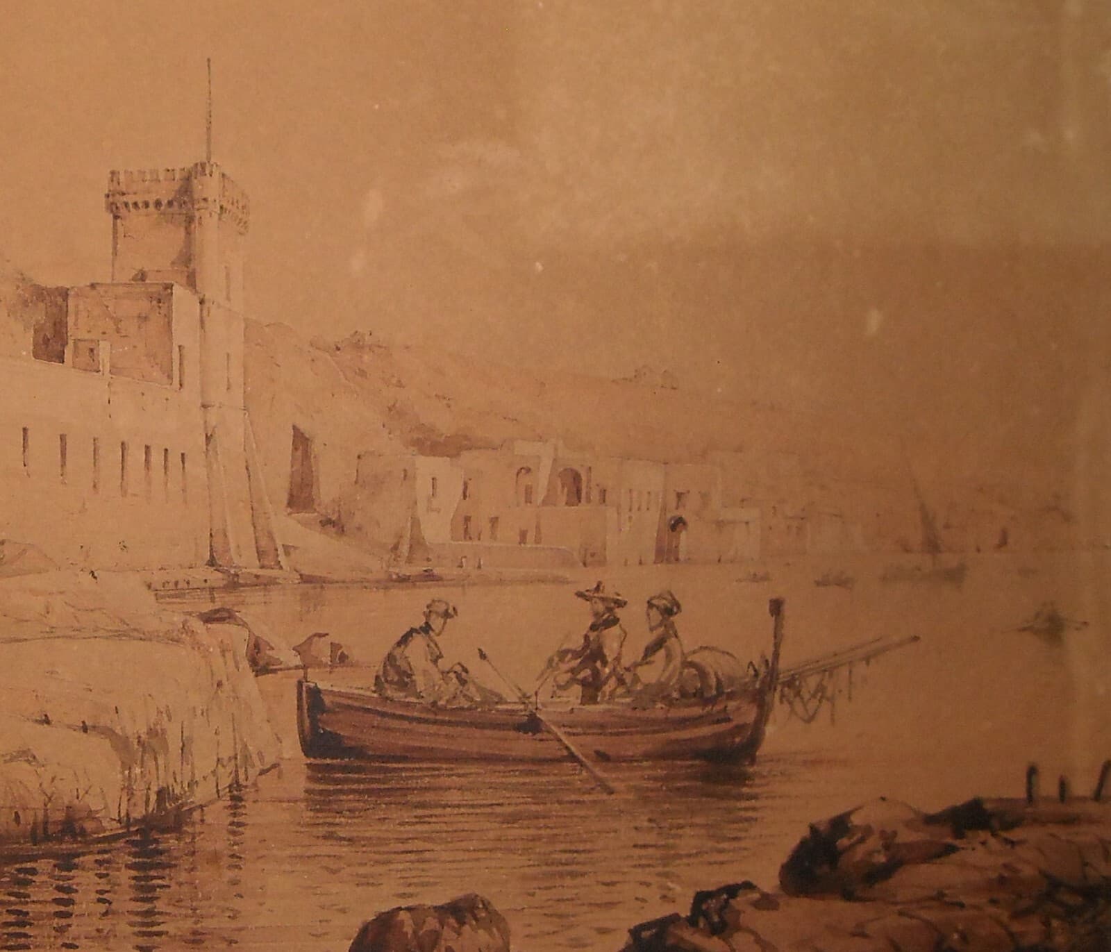 Arte Napoletana Dell'800: Posillipo, Veduta Panoramica Di Carelli