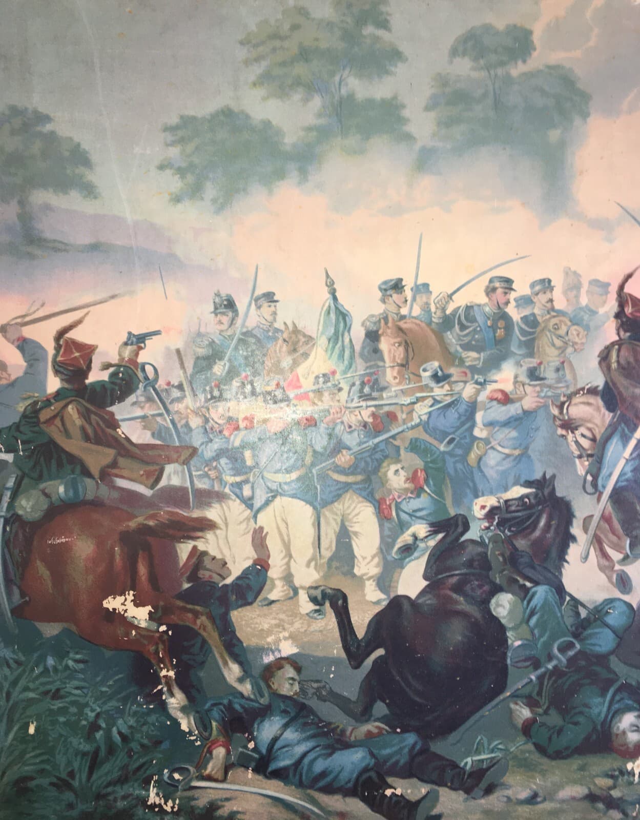 Il Quadrato Di Villafranca: Grande Cromolitografia Risorgimentale Di Stanislao Grimaldi