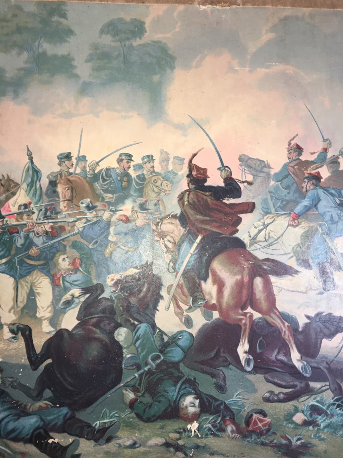 Il Quadrato Di Villafranca: Grande Cromolitografia Risorgimentale Di Stanislao Grimaldi